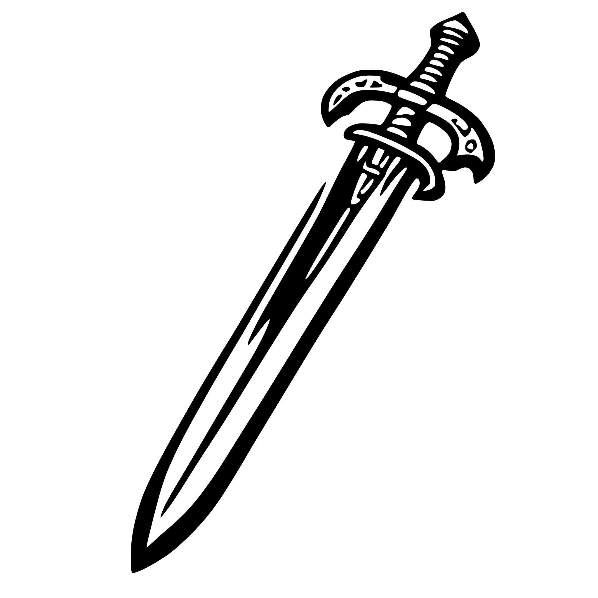 AI-generated SVG of a fire sword