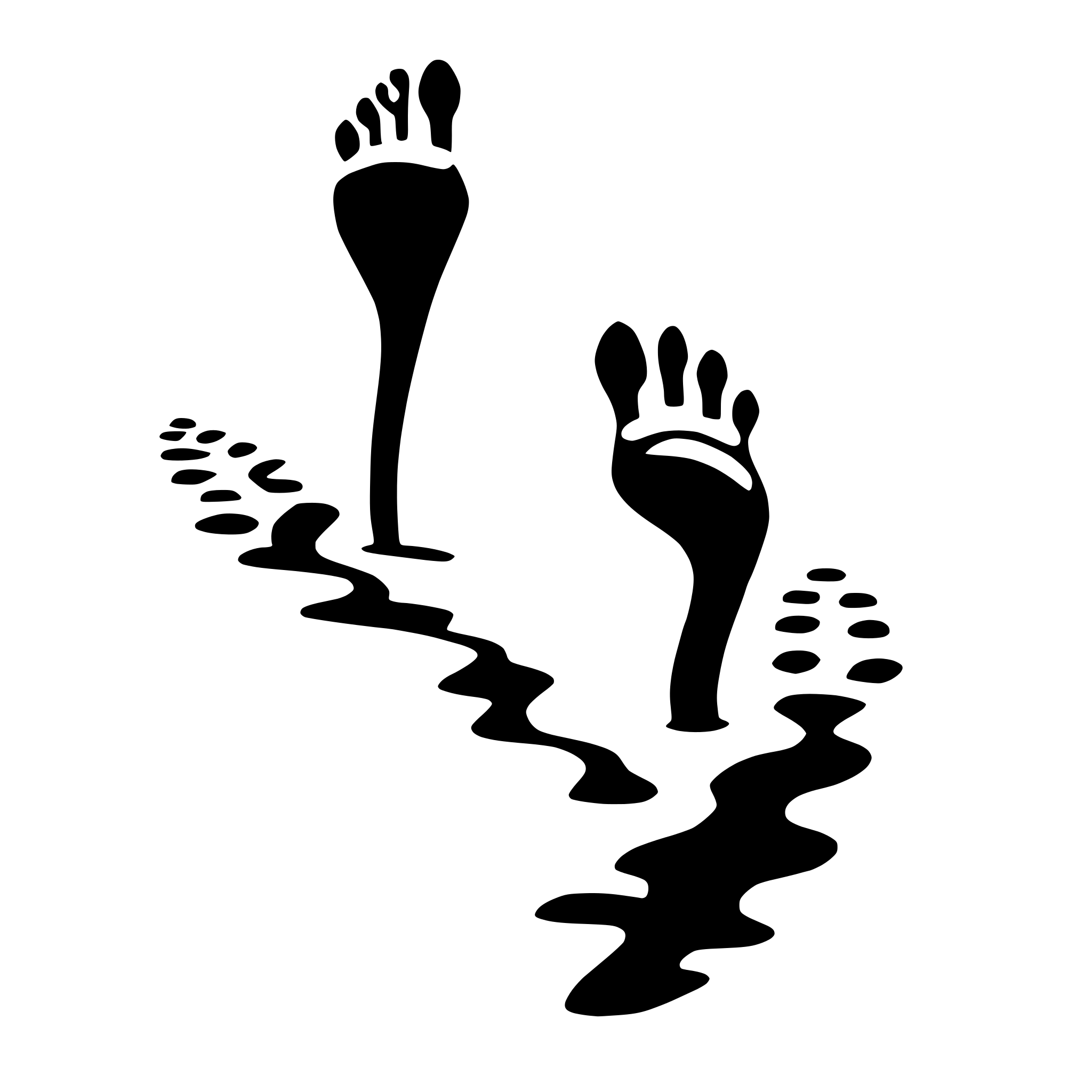 AI-generated SVG of a couple's footprints in sand