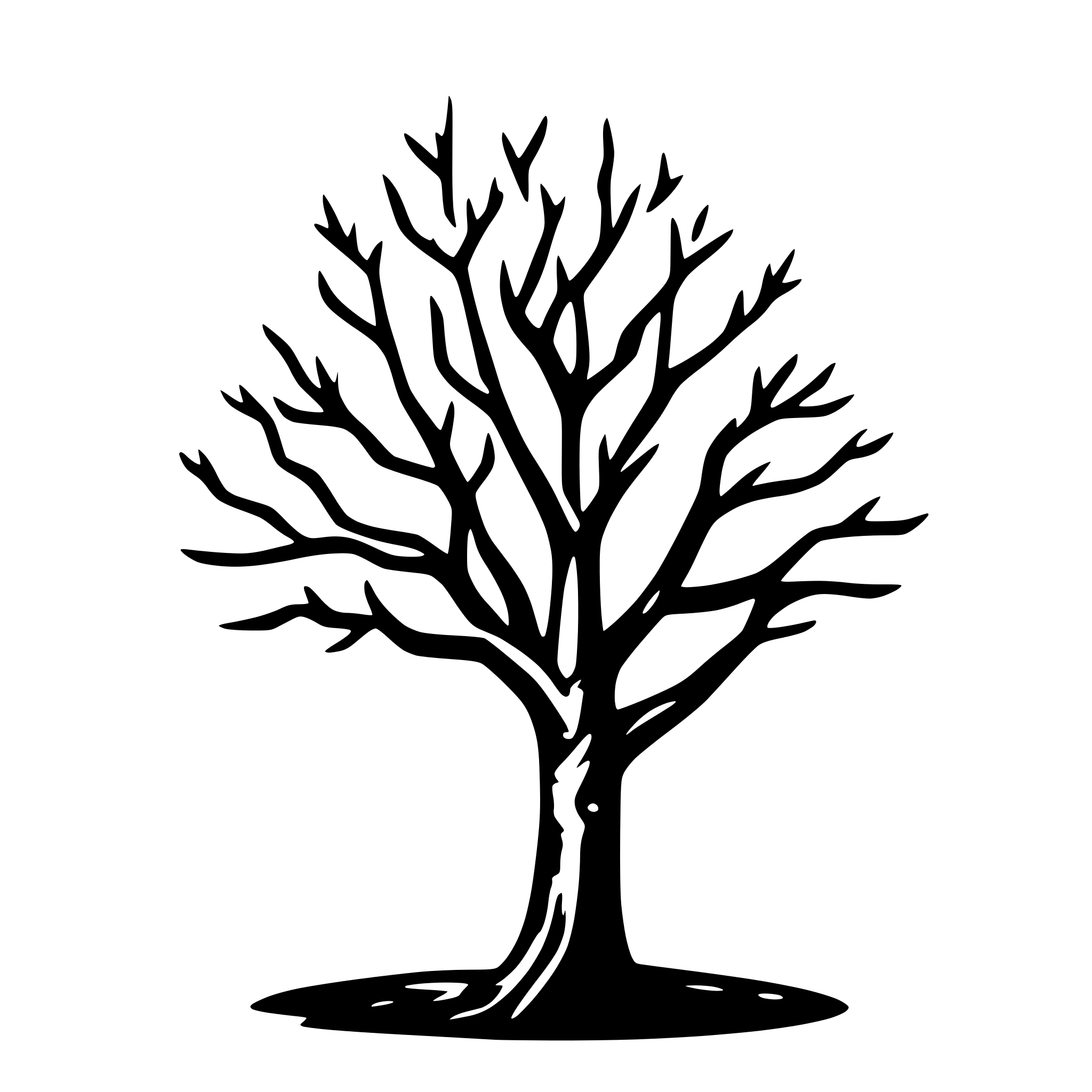 AI-generated SVG of 'Tree Without Leaves'