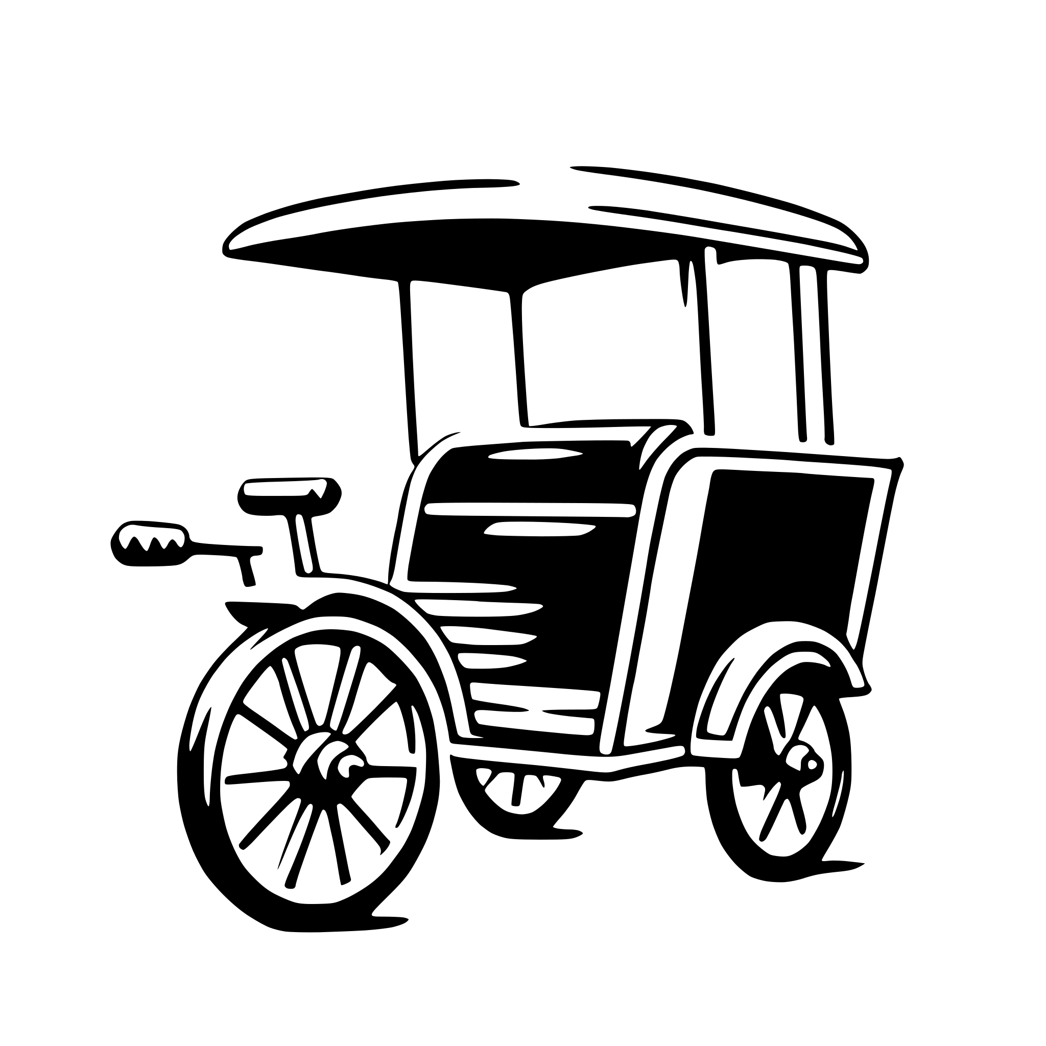 AI-generated SVG of a rickshaw