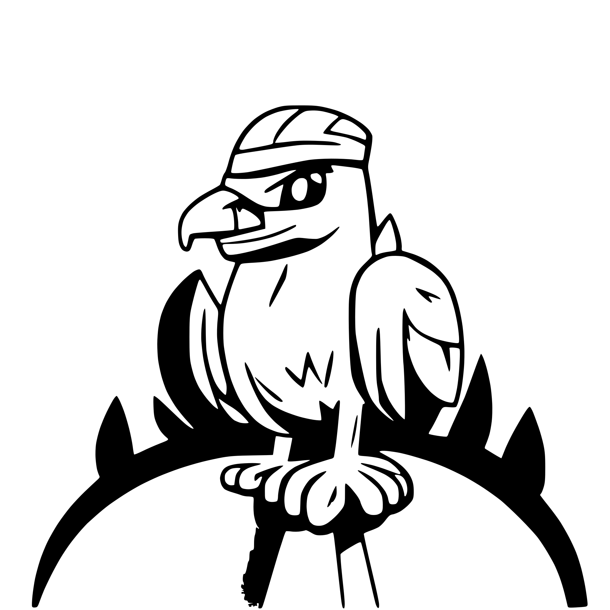 AI-generated SVG of a Eagle full face with mountain background