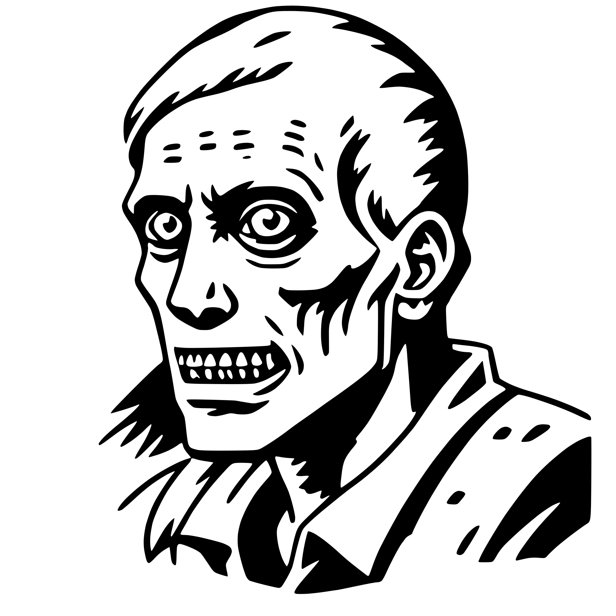 AI-generated SVG of a zombie