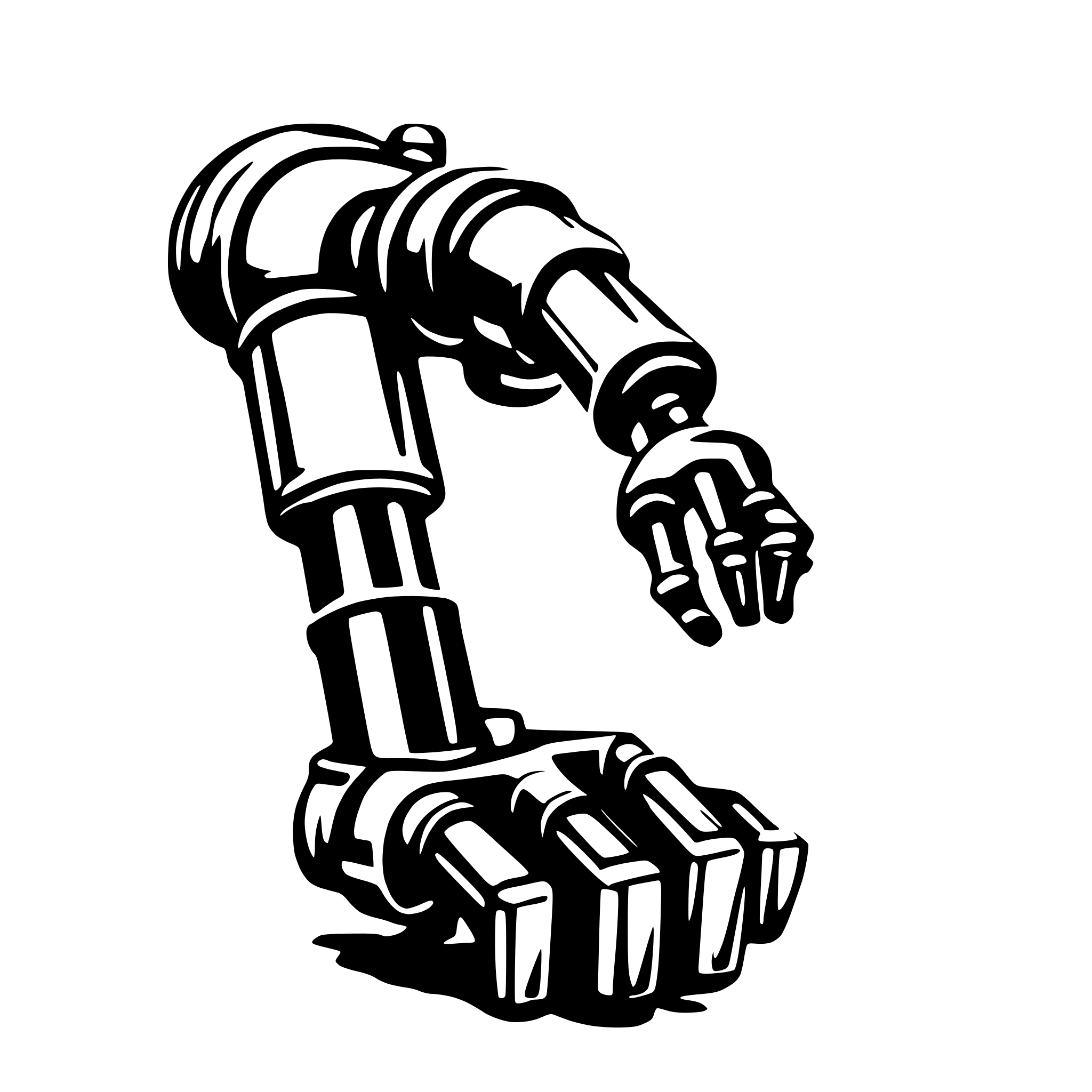 AI-generated SVG of 'robot arm'