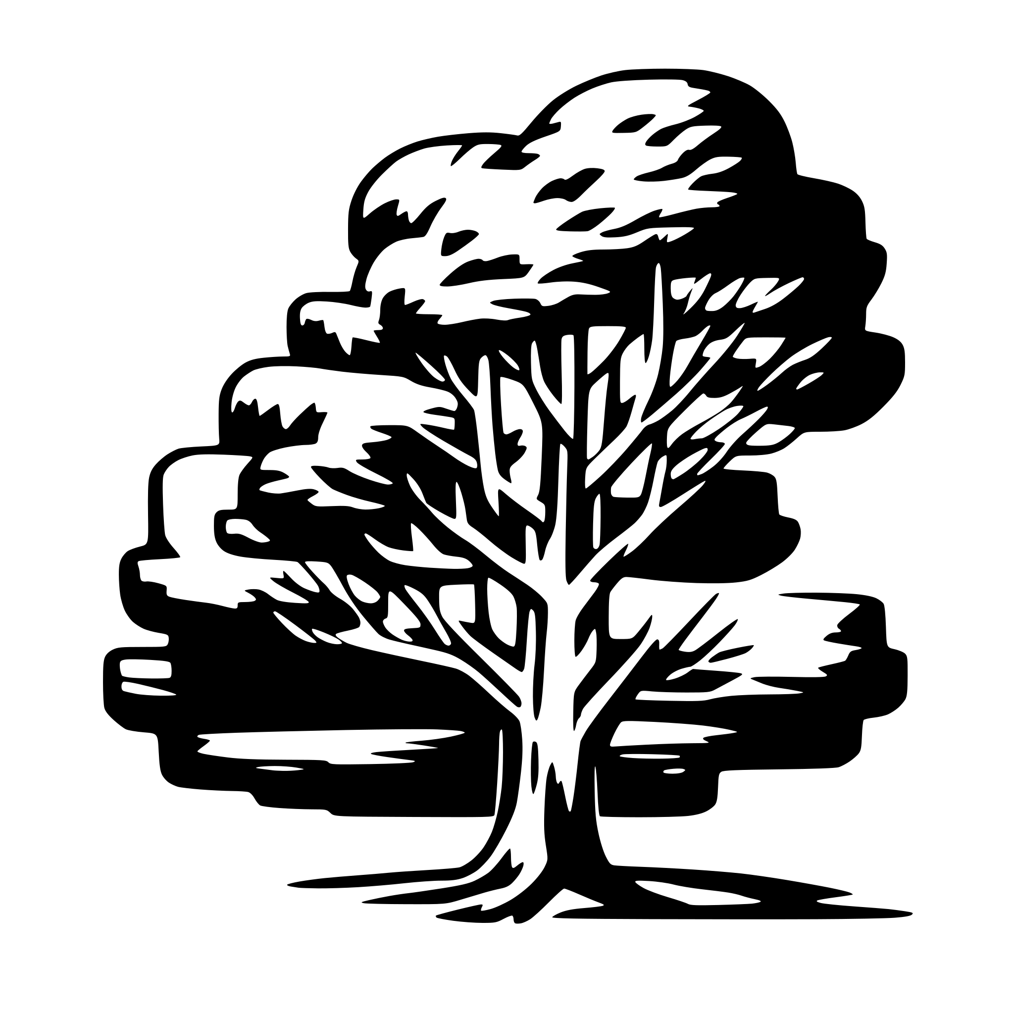AI-generated SVG of a single fall tree