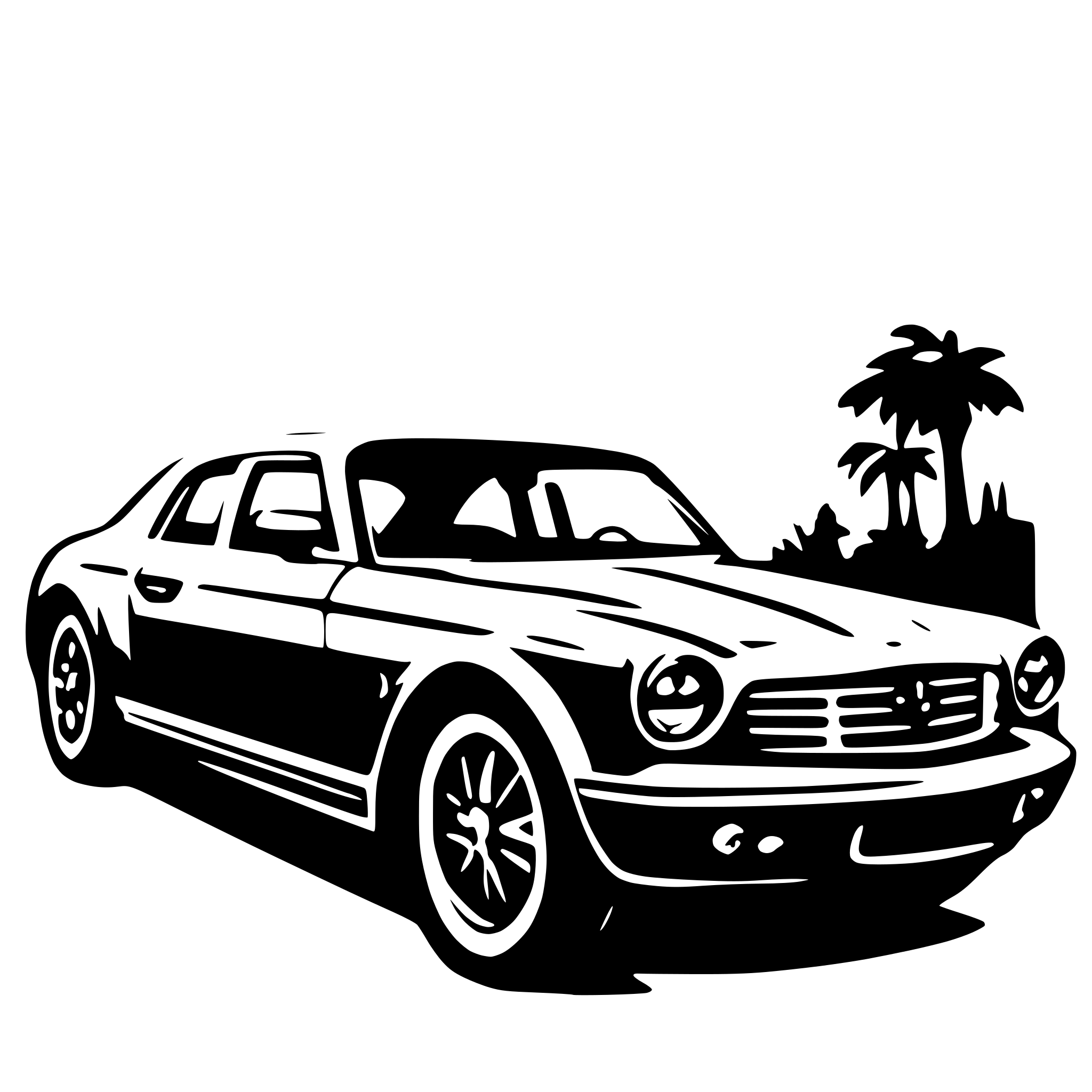 AI-generated SVG of 'Clear gold car siluette'