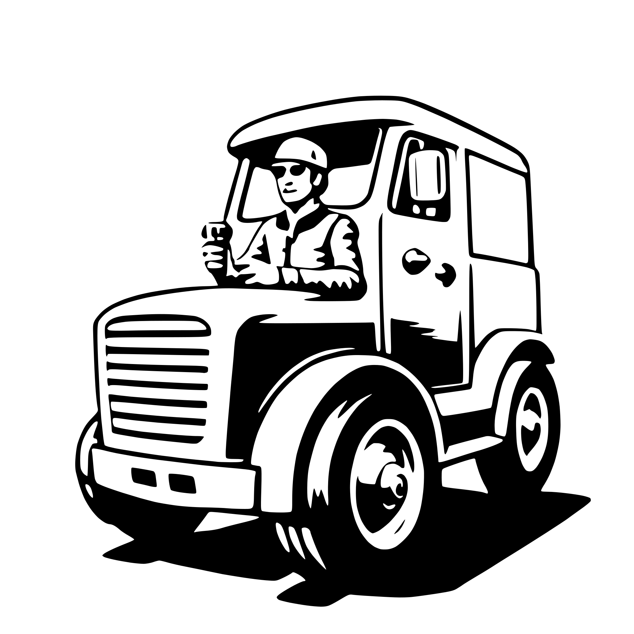 AI-generated SVG of a truck driver