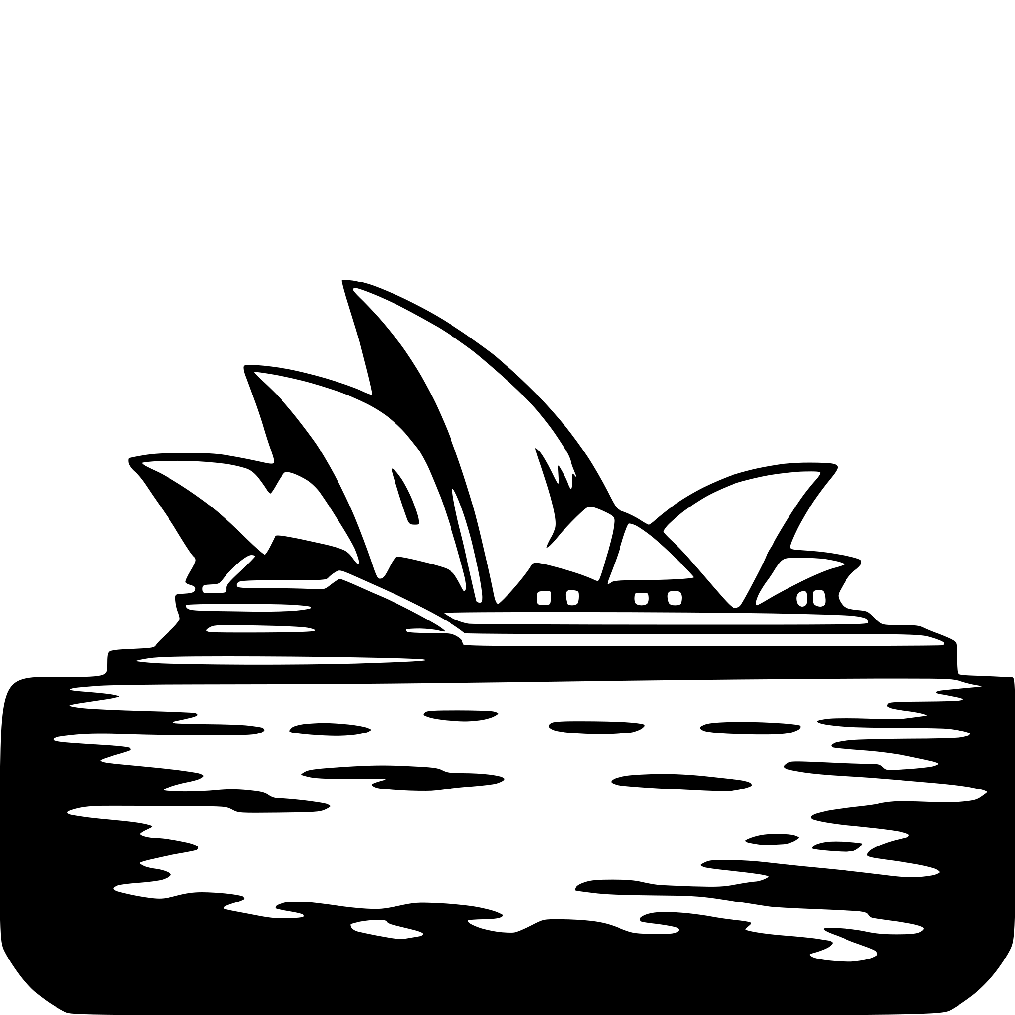 AI-generated SVG of a sydney opera house