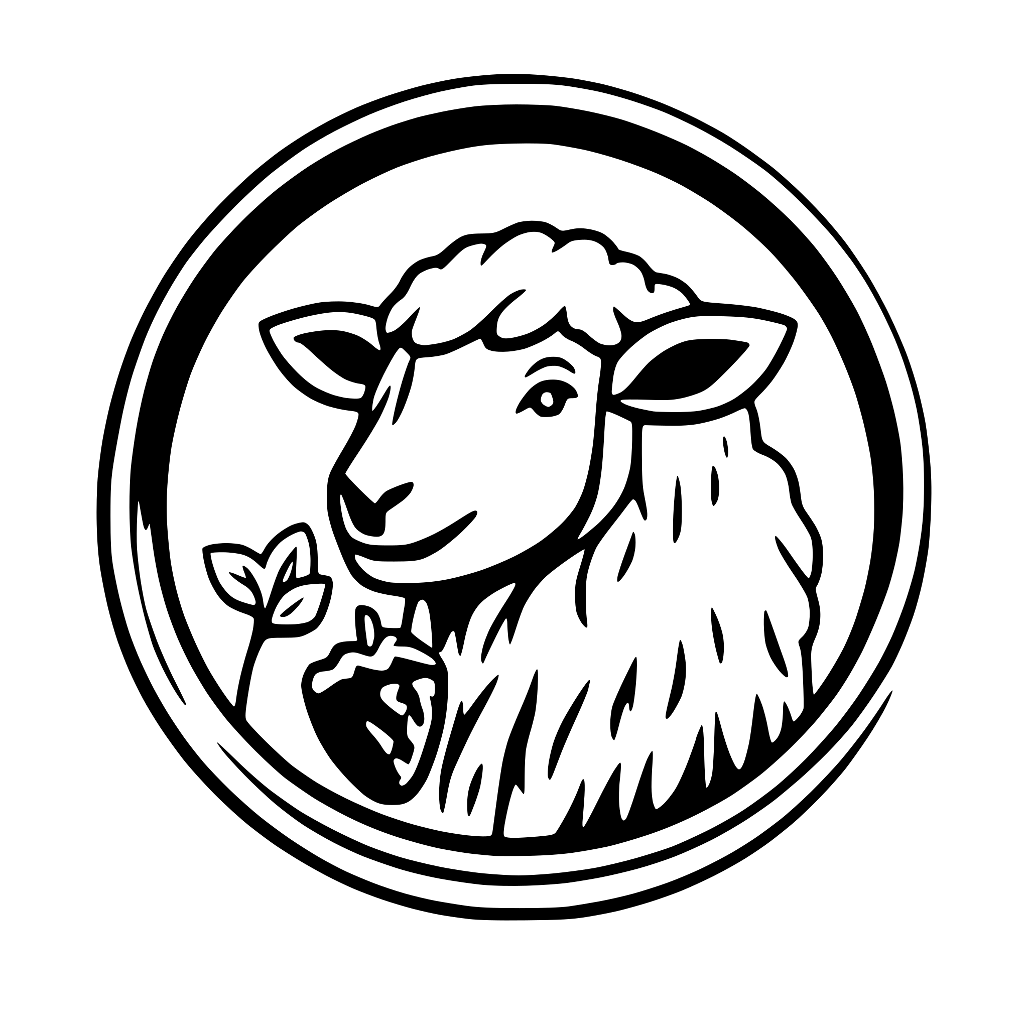 AI-generated SVG of a create a 2d vector image in three colors of a sheep that has a strawberry instead of a wool back.