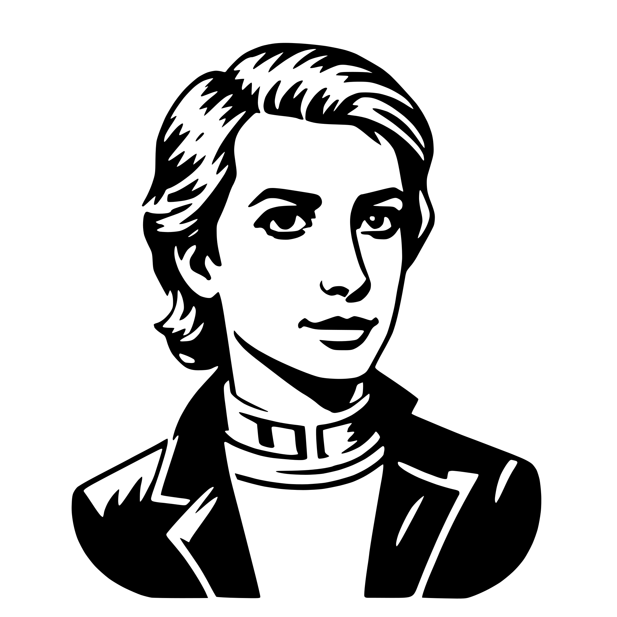 AI-generated SVG of a portrait