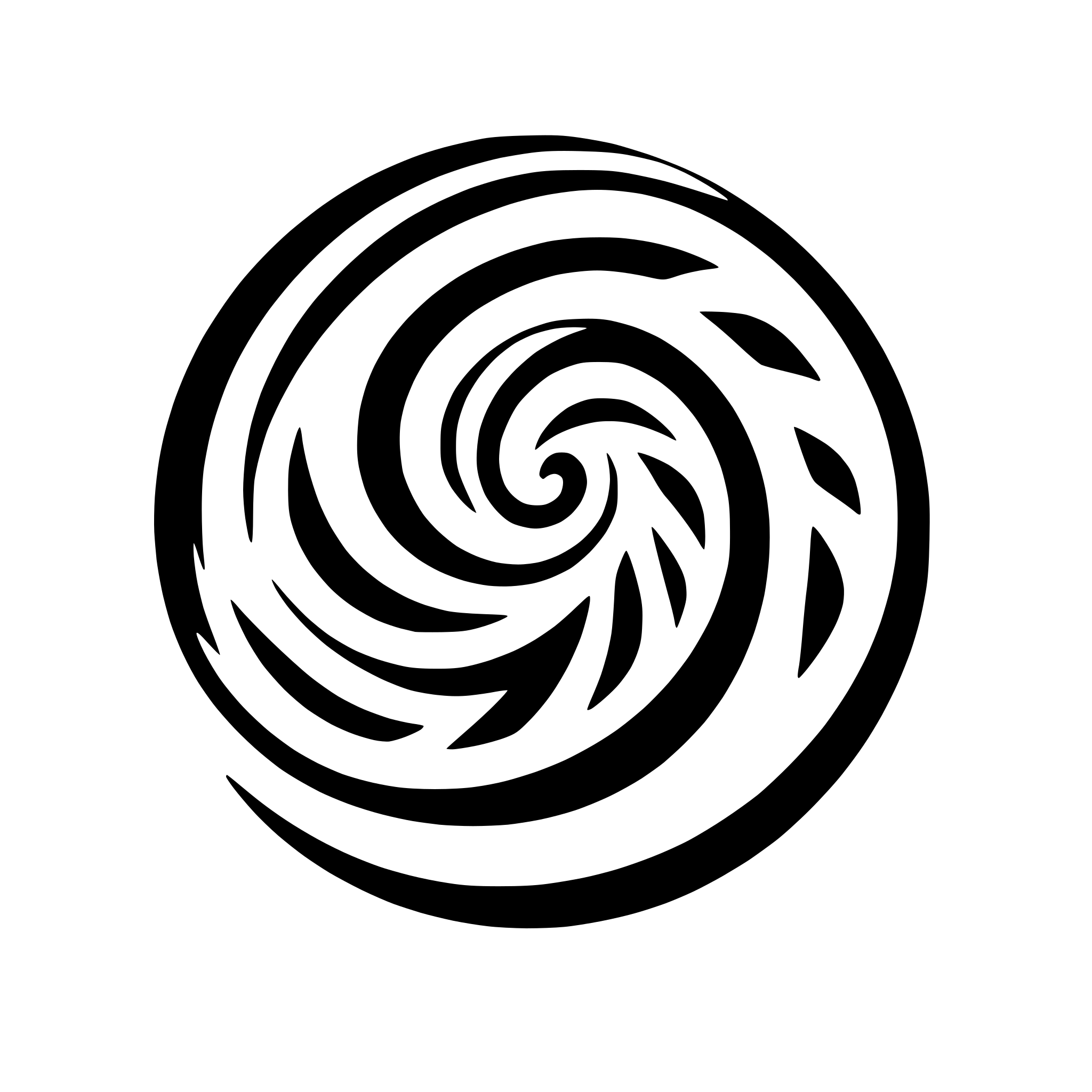 AI-generated SVG of 'stylized spiral with thick lines'