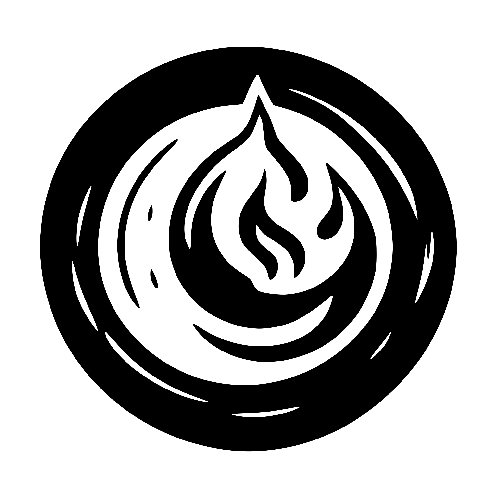 AI-generated SVG of a logo of a ying yang shape resembling a flame inside a rounded square