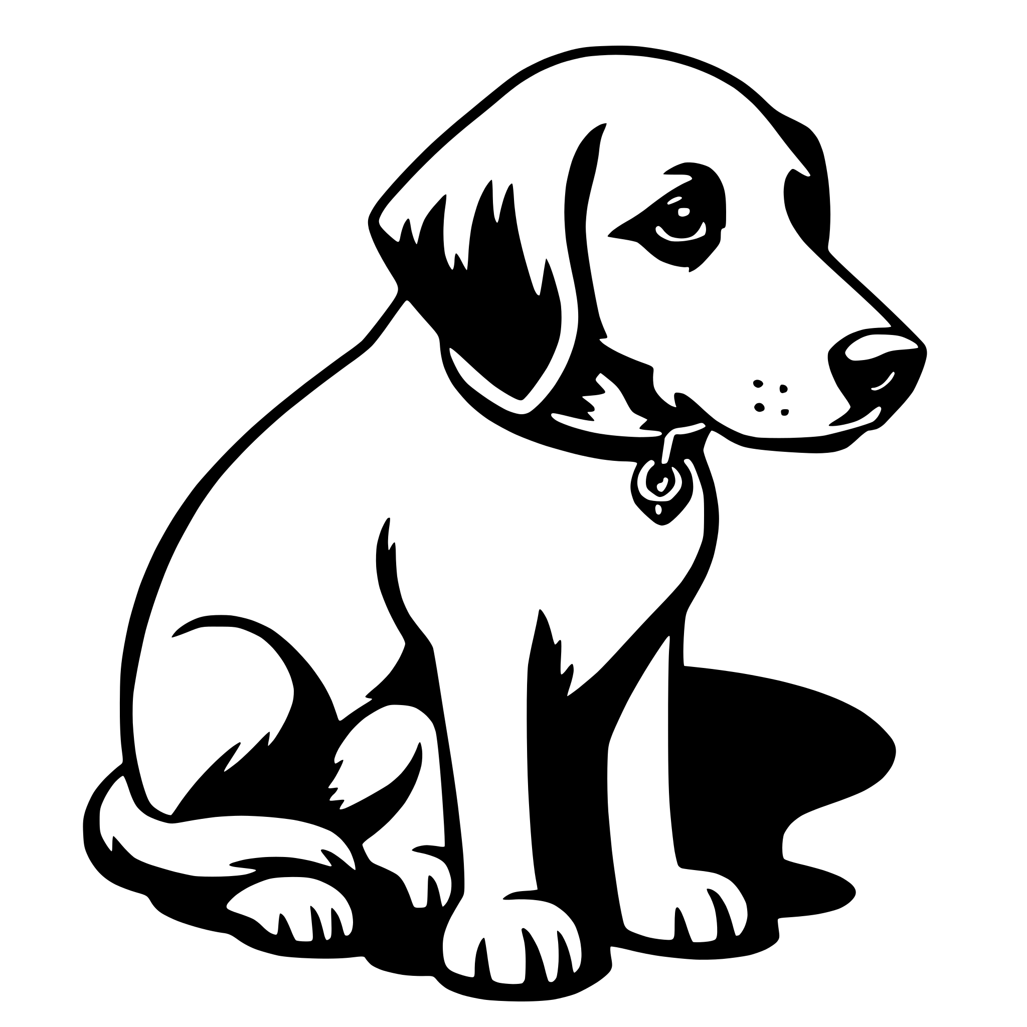 AI-generated SVG of a dog