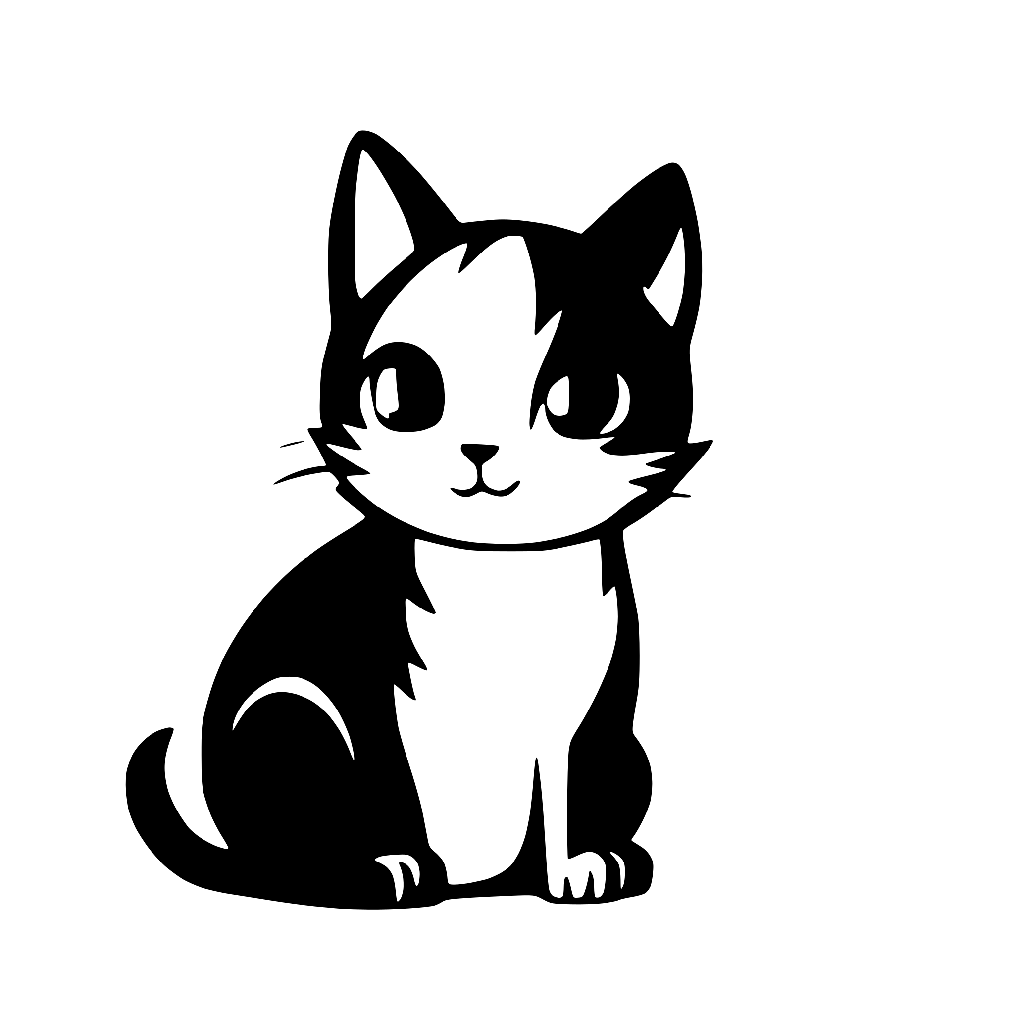 AI-generated SVG of a Cute cat with large eyes