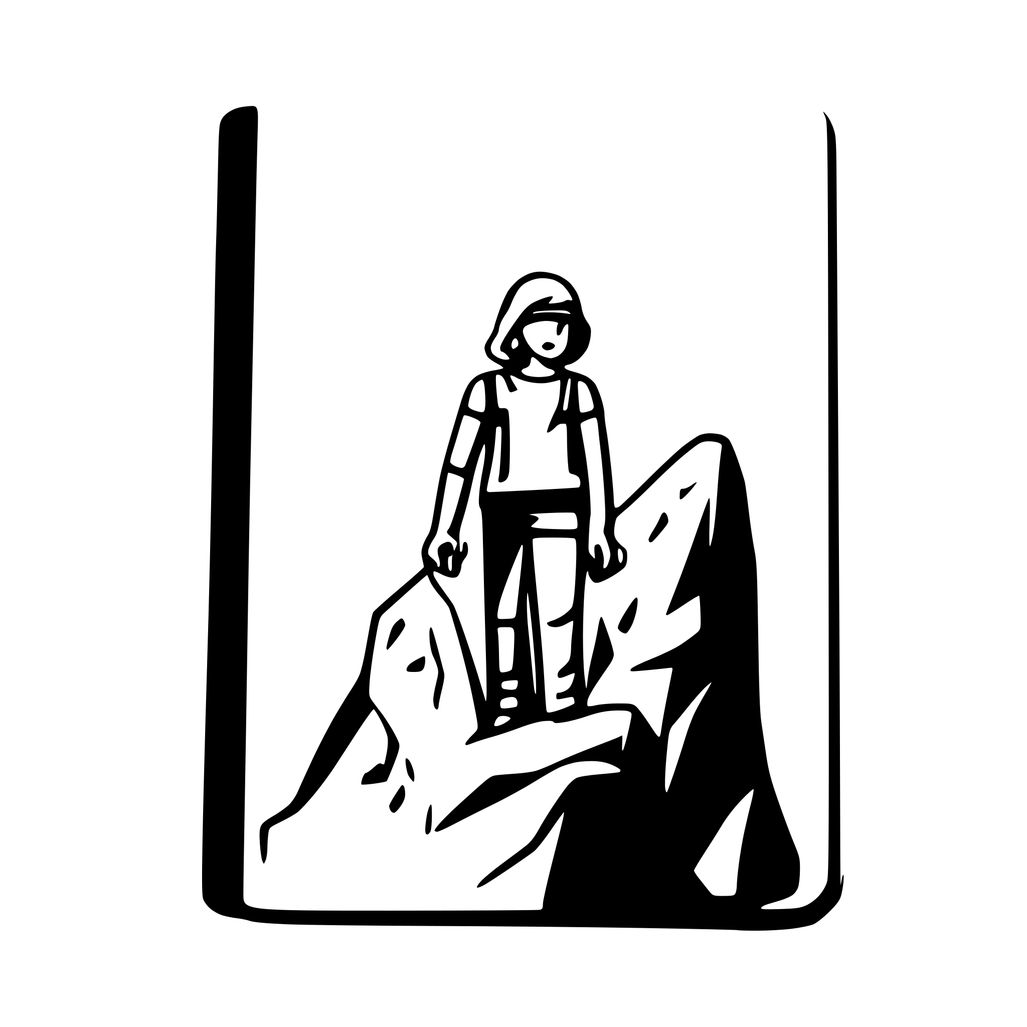 AI-generated SVG of a Rock climbing journal