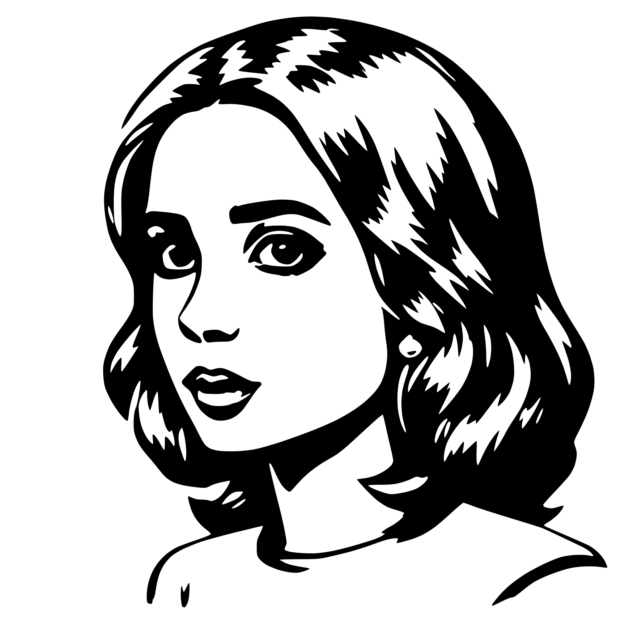 AI-generated SVG of 'girl'