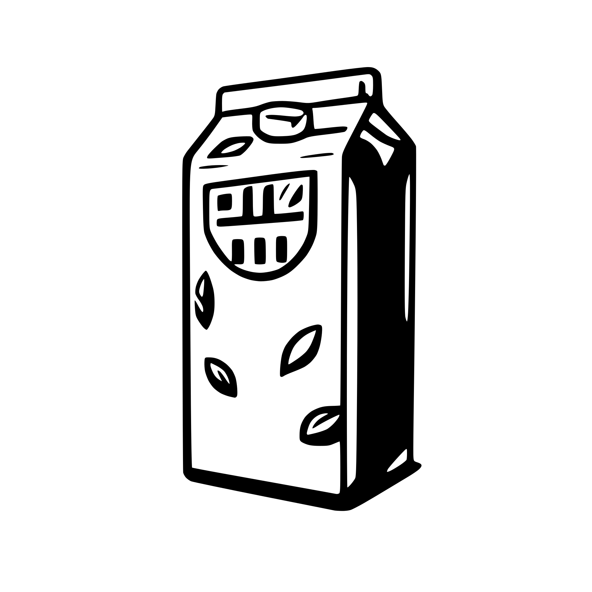 AI-generated SVG of 'almond milk milk carton box'