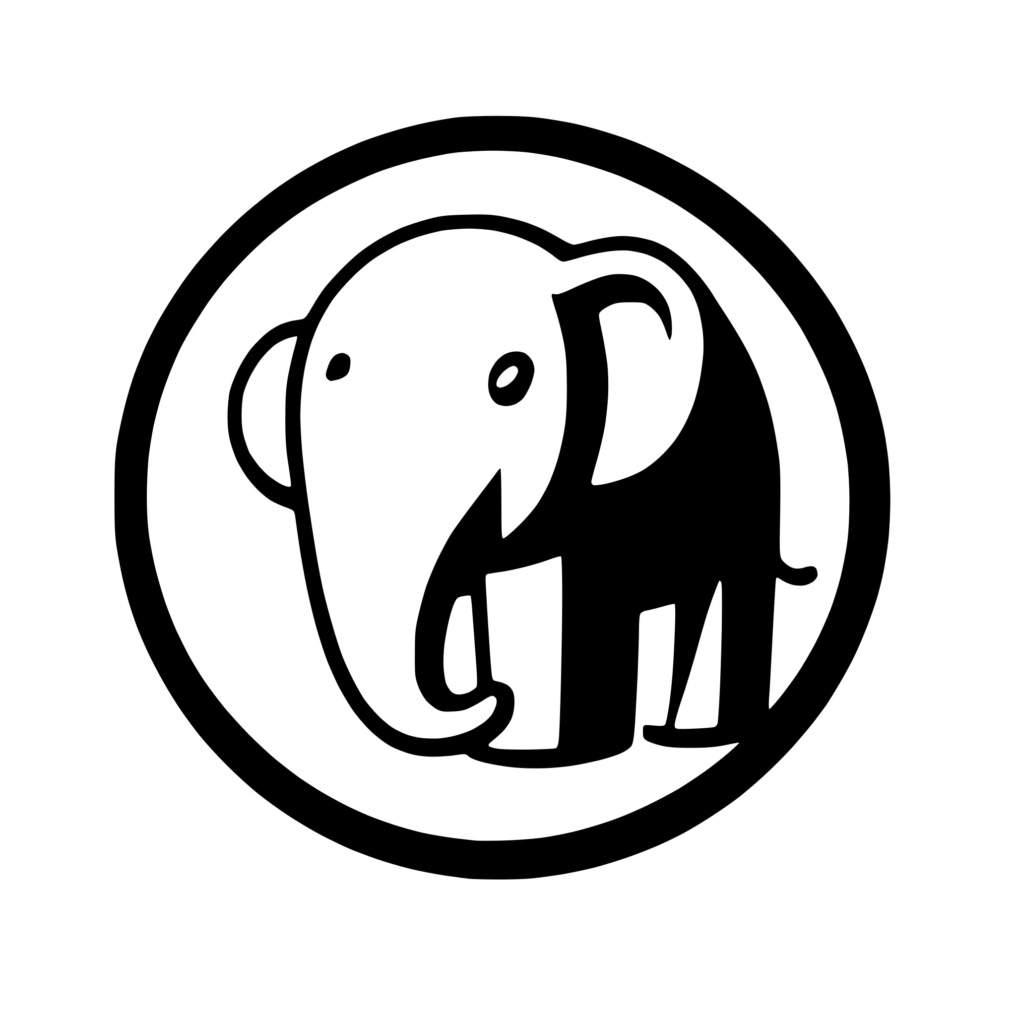 AI-generated SVG of a minimalist elephant with raised trunk