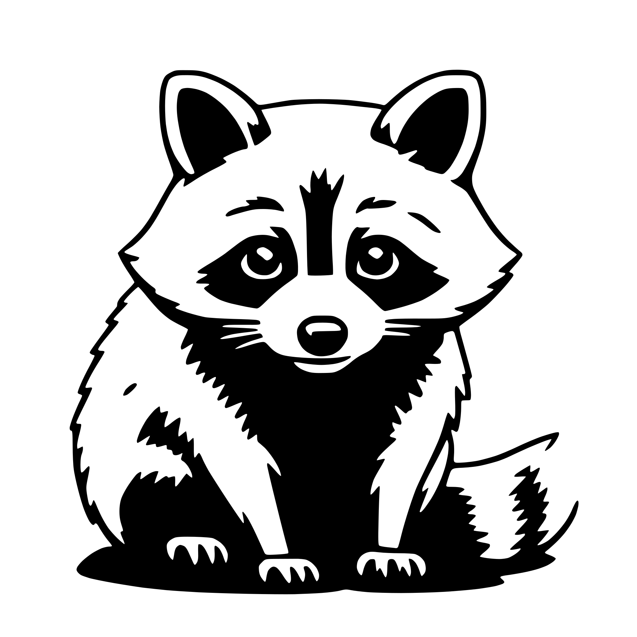 AI-generated SVG of a raccoon