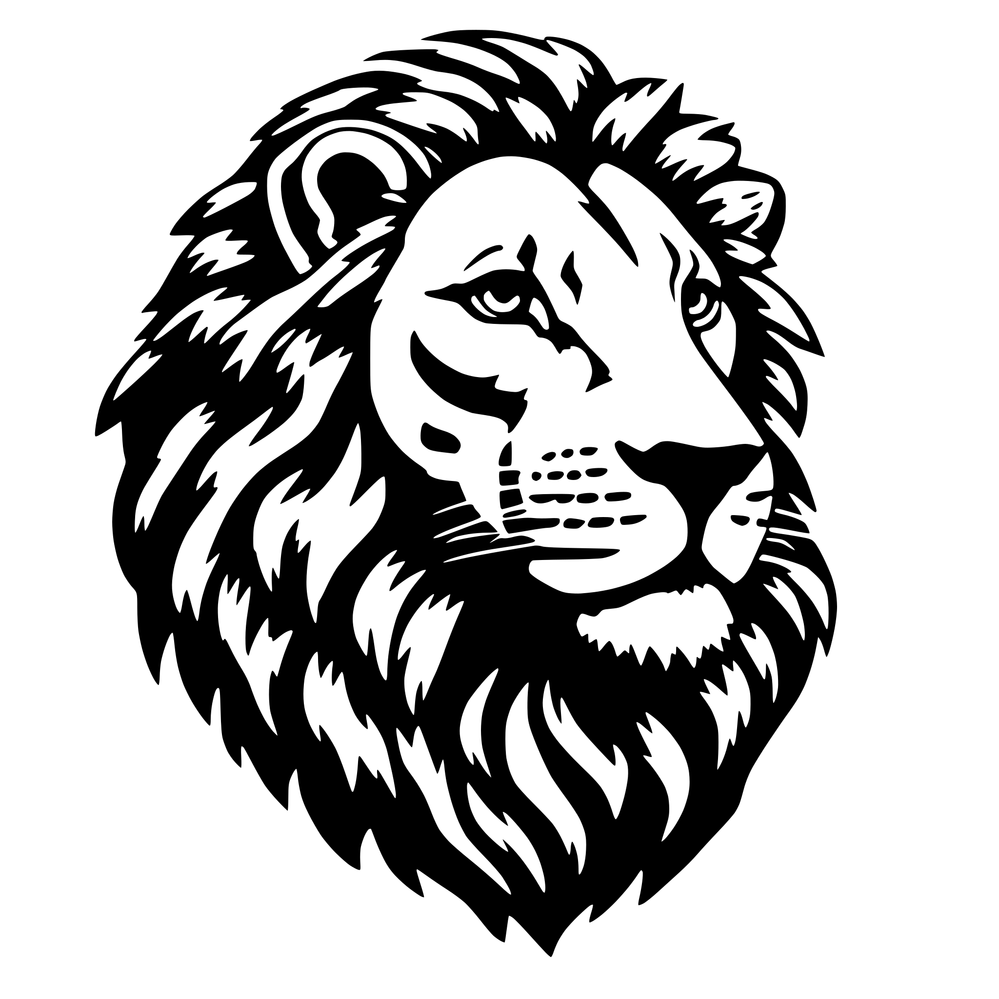 AI-generated SVG of a lion svg image