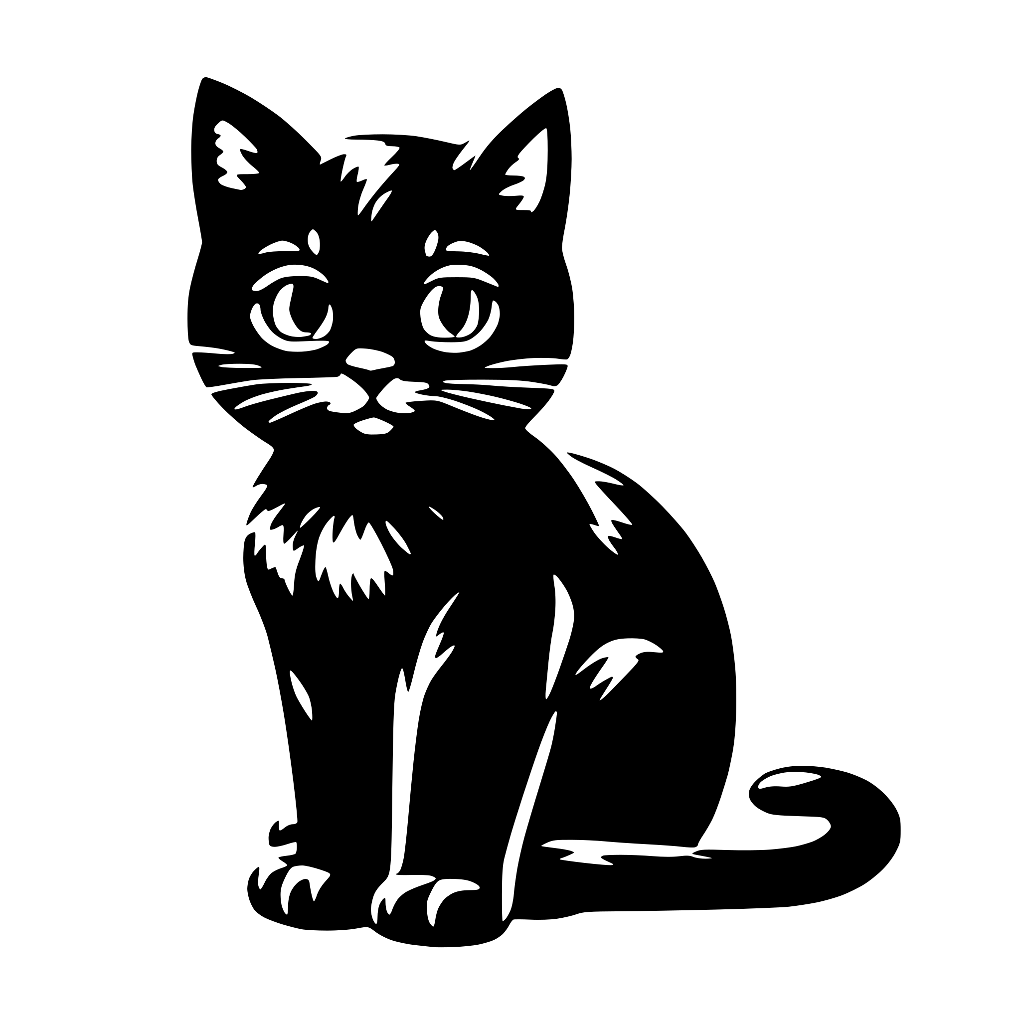 AI-generated SVG of a cute black kitty