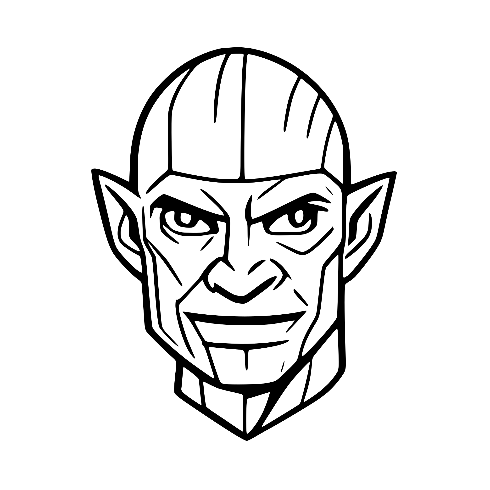 AI-generated SVG of 'a simple orc head'