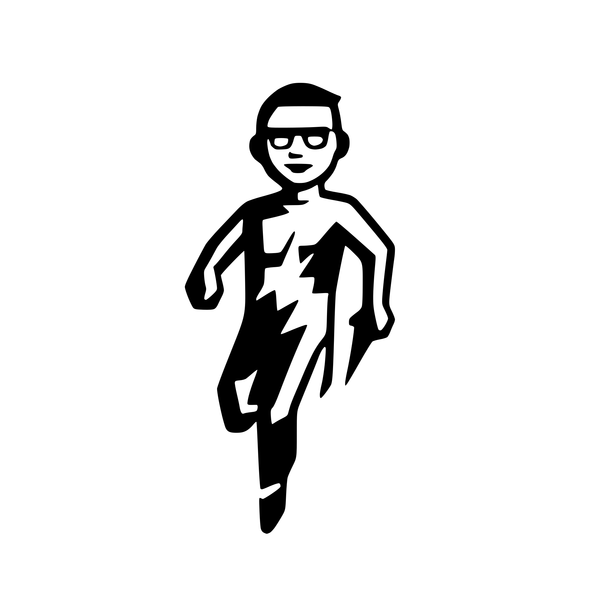 AI-generated SVG of a simple icon of a fast runner agresive with a lightning bolt