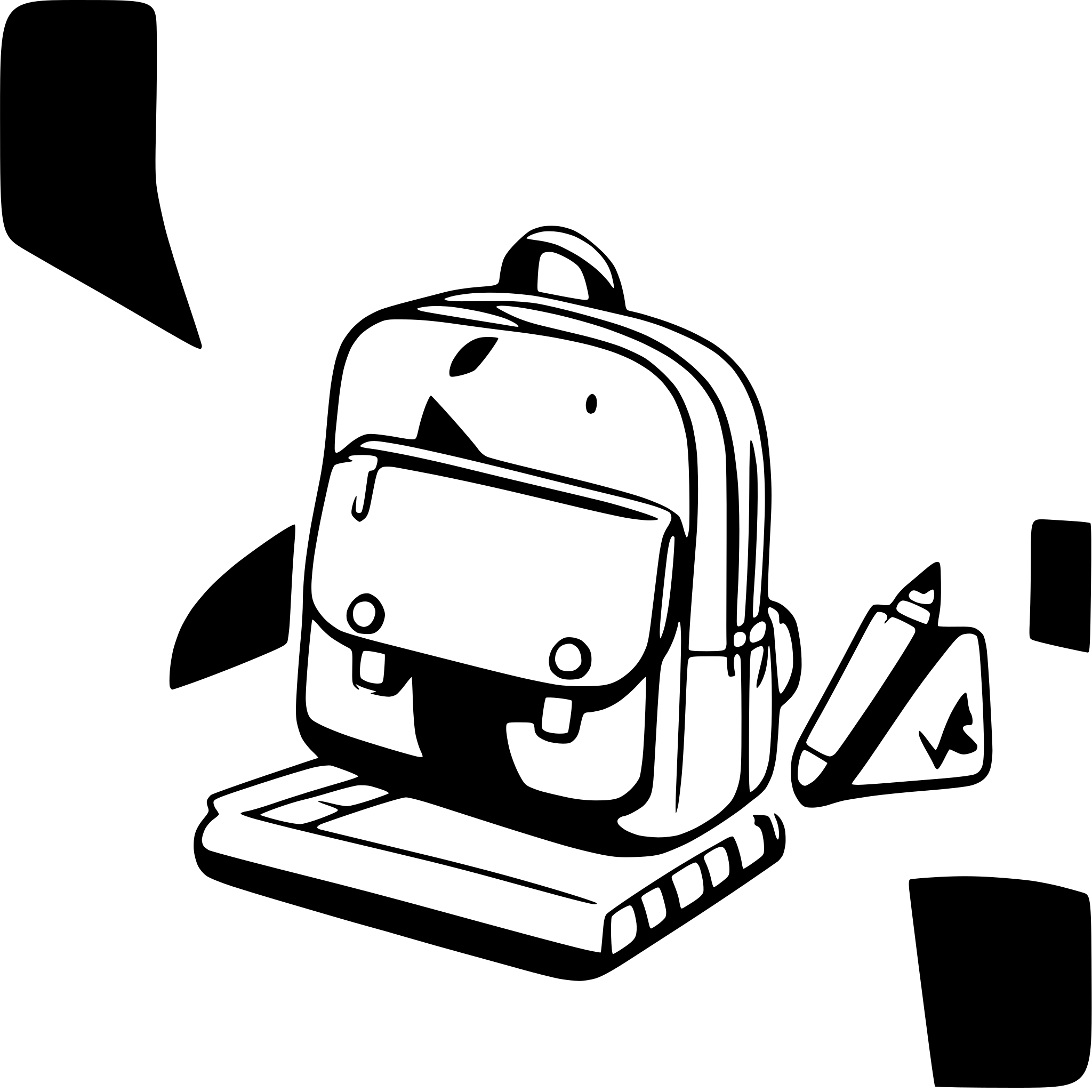 AI-generated SVG of a school items