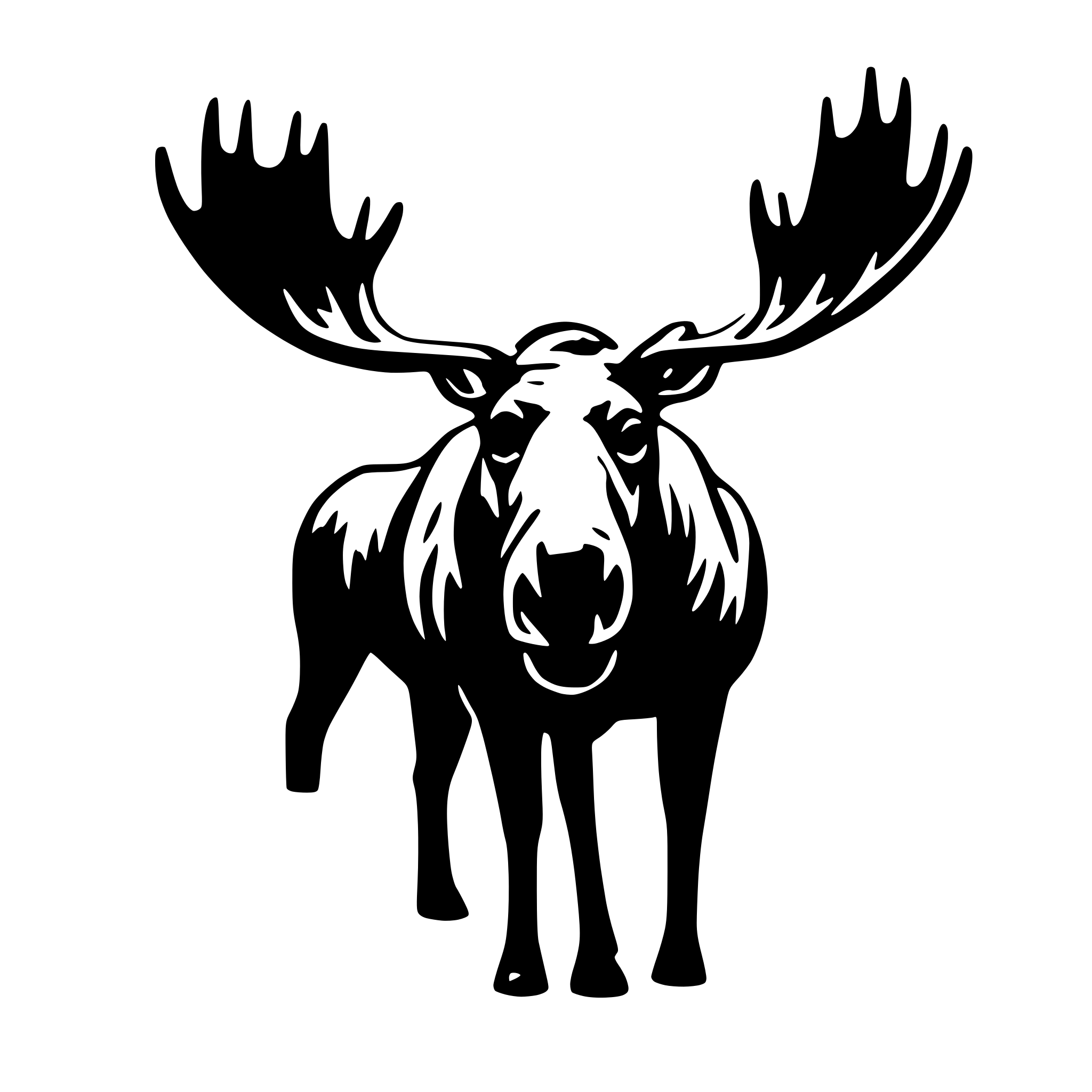 AI-generated SVG of a moose