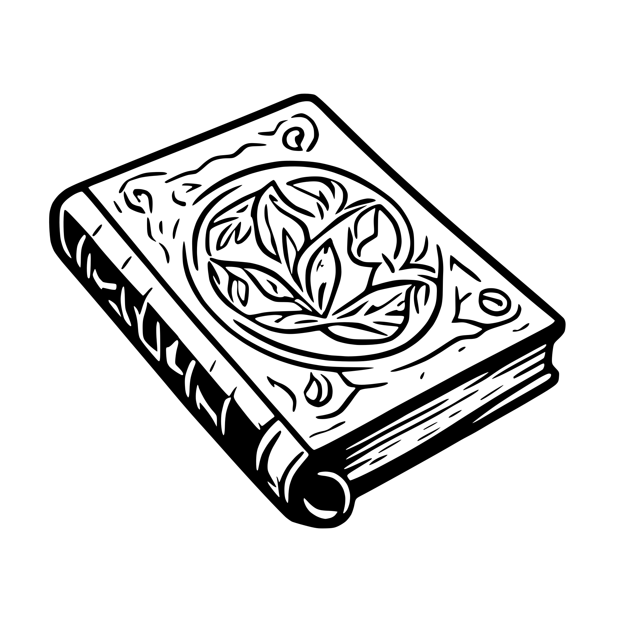 AI-generated SVG of a medieval book