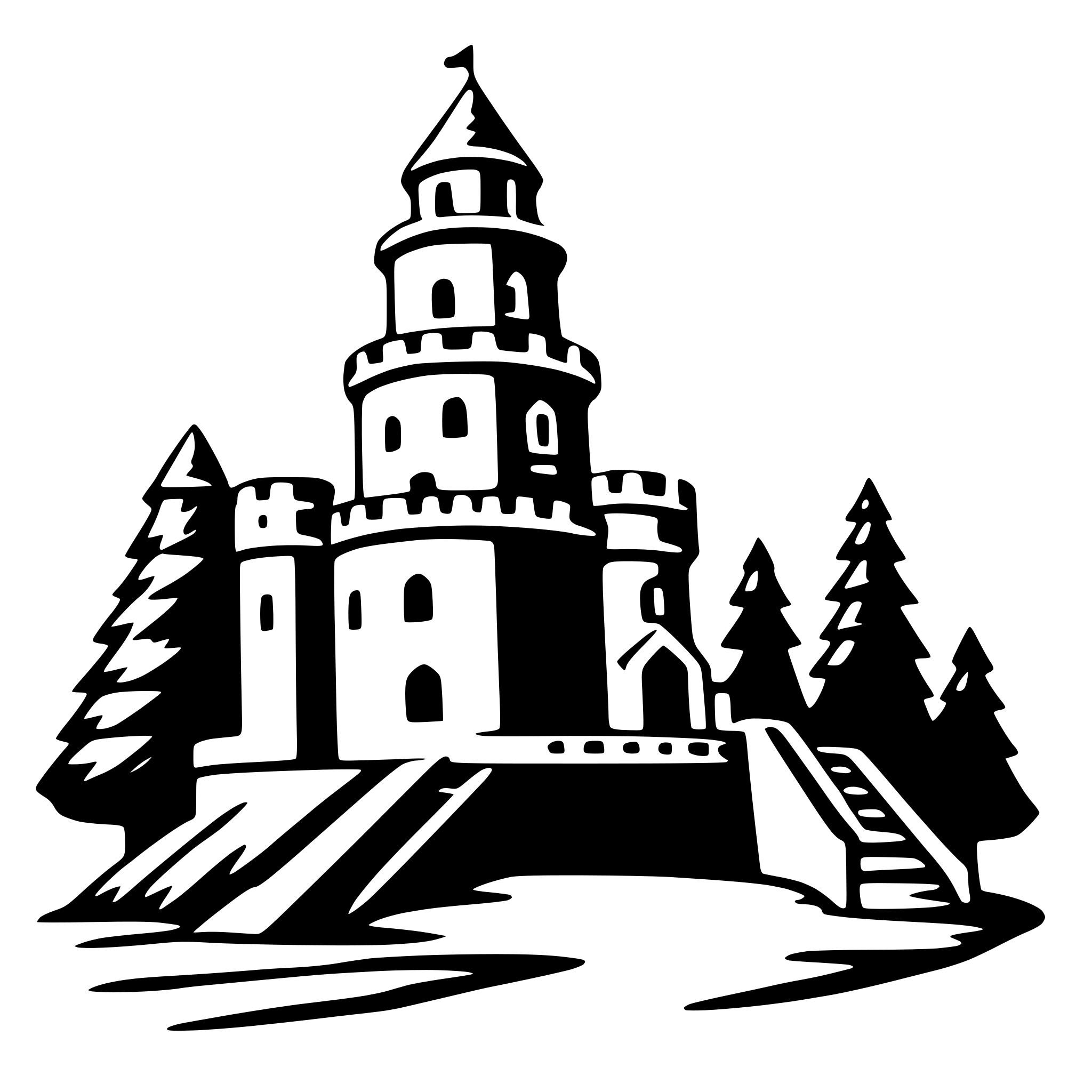 AI-generated SVG of a el castillo