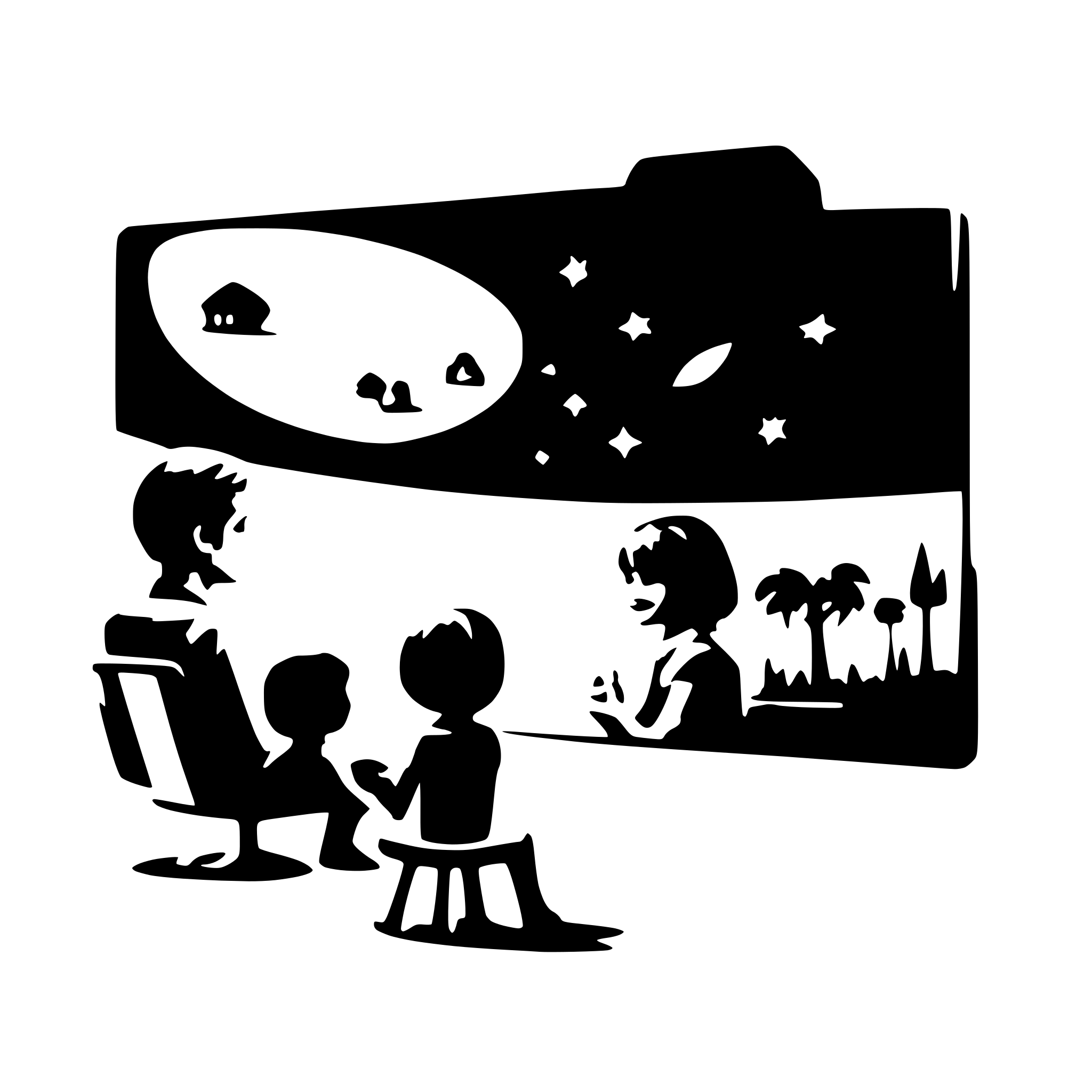 AI-generated SVG of a A retro movie poster for a family film Projected on to a movie screen AI-generated SVG of a A retro movie poster for a family film Projected on to a movie screen
