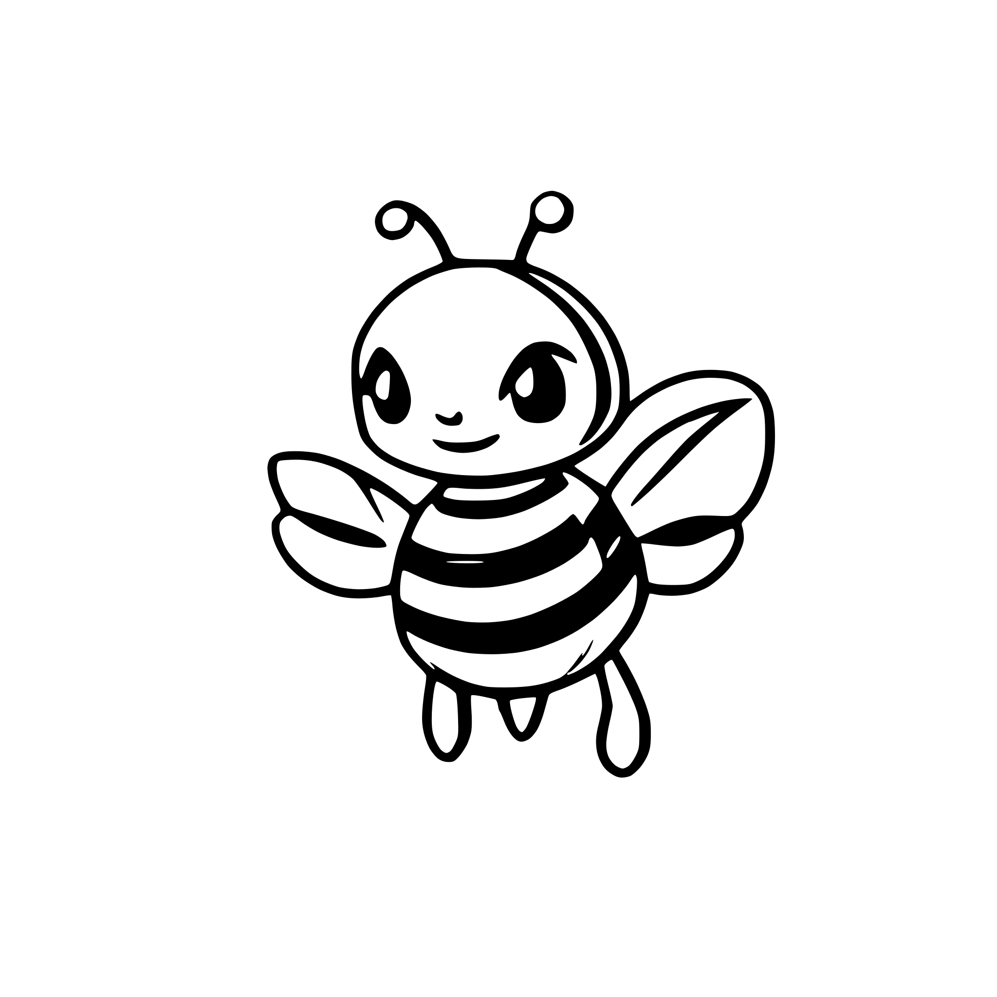AI-generated SVG of a cute bee