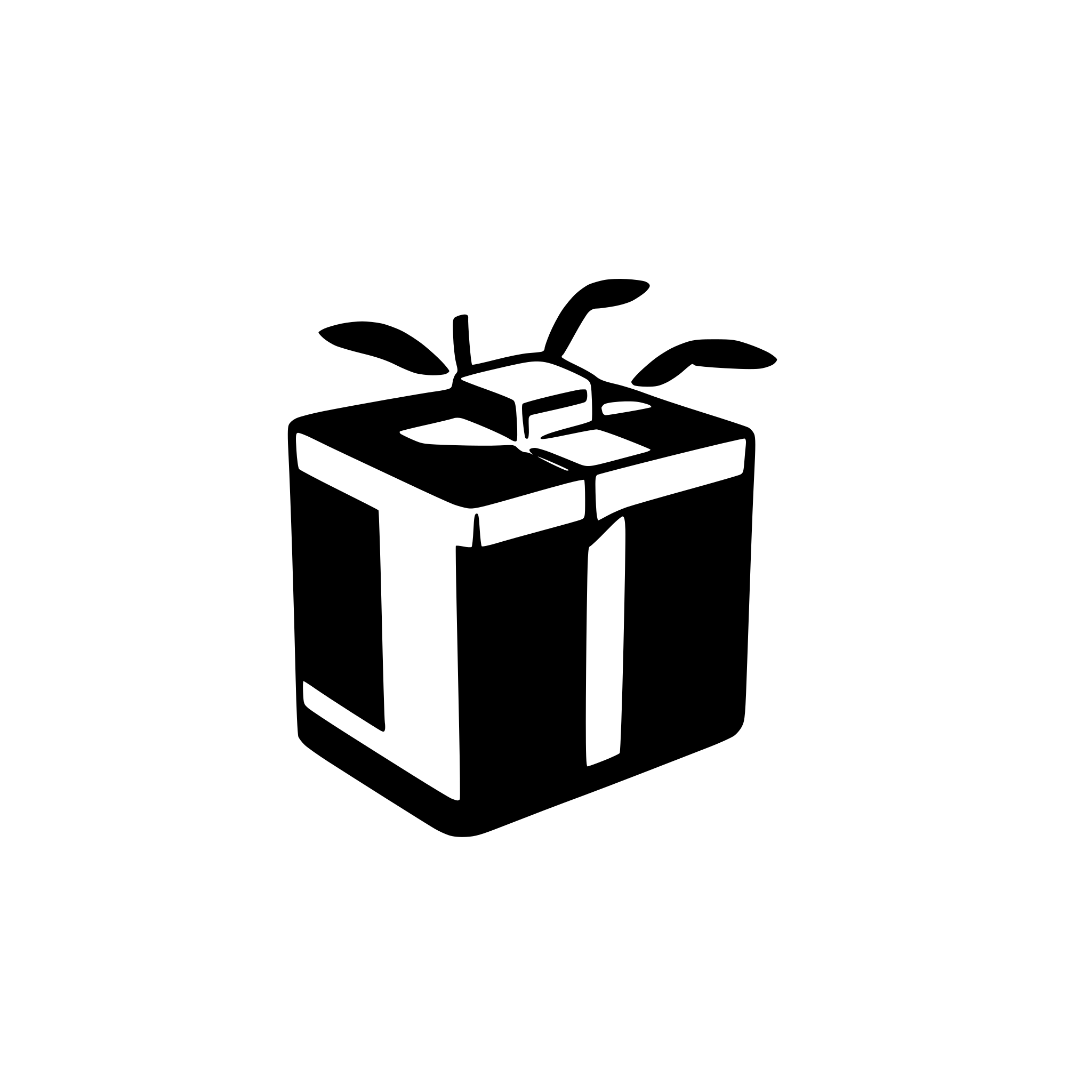 AI-generated SVG of 'drone coming out of a box'