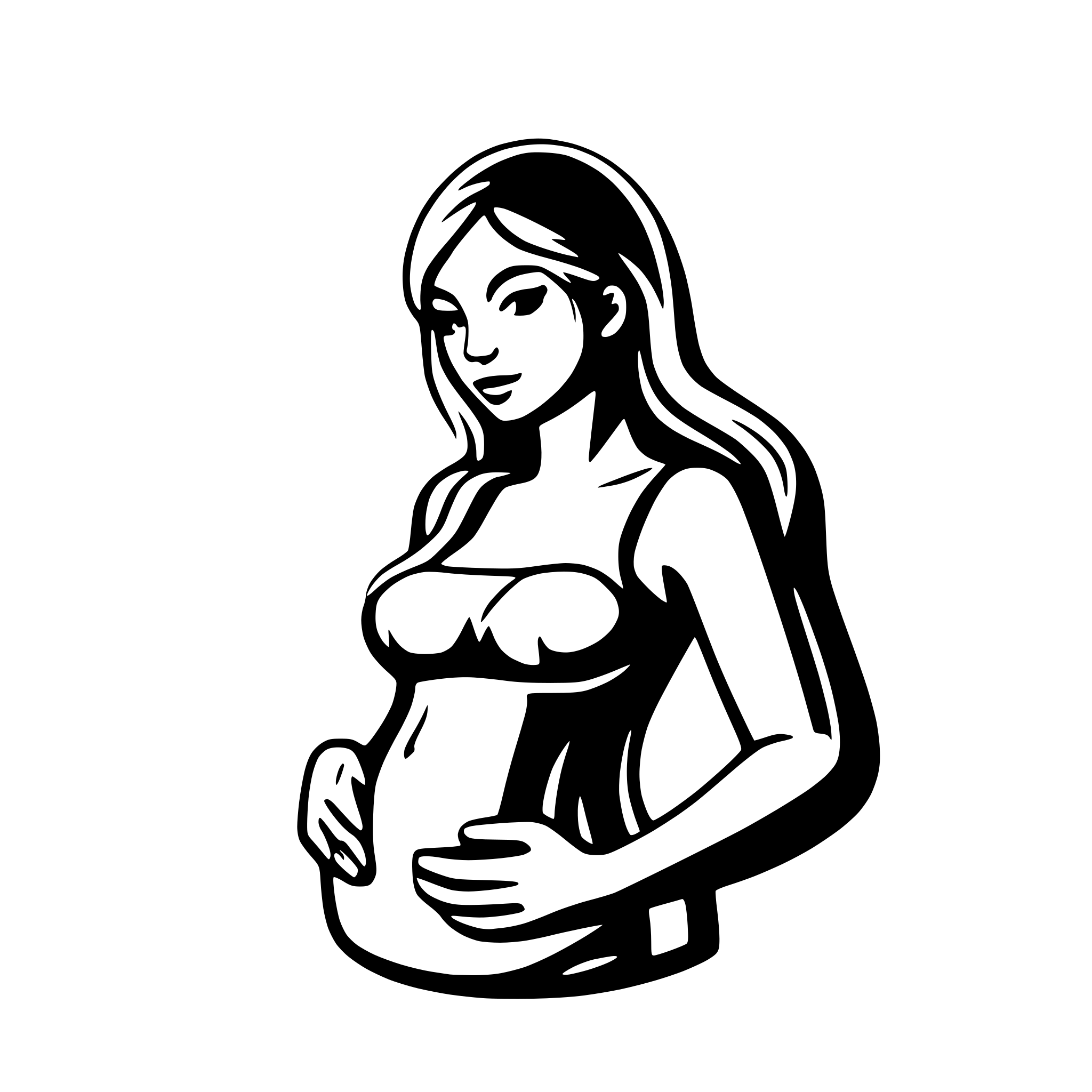 AI-generated SVG of 'pregnant woman support'
