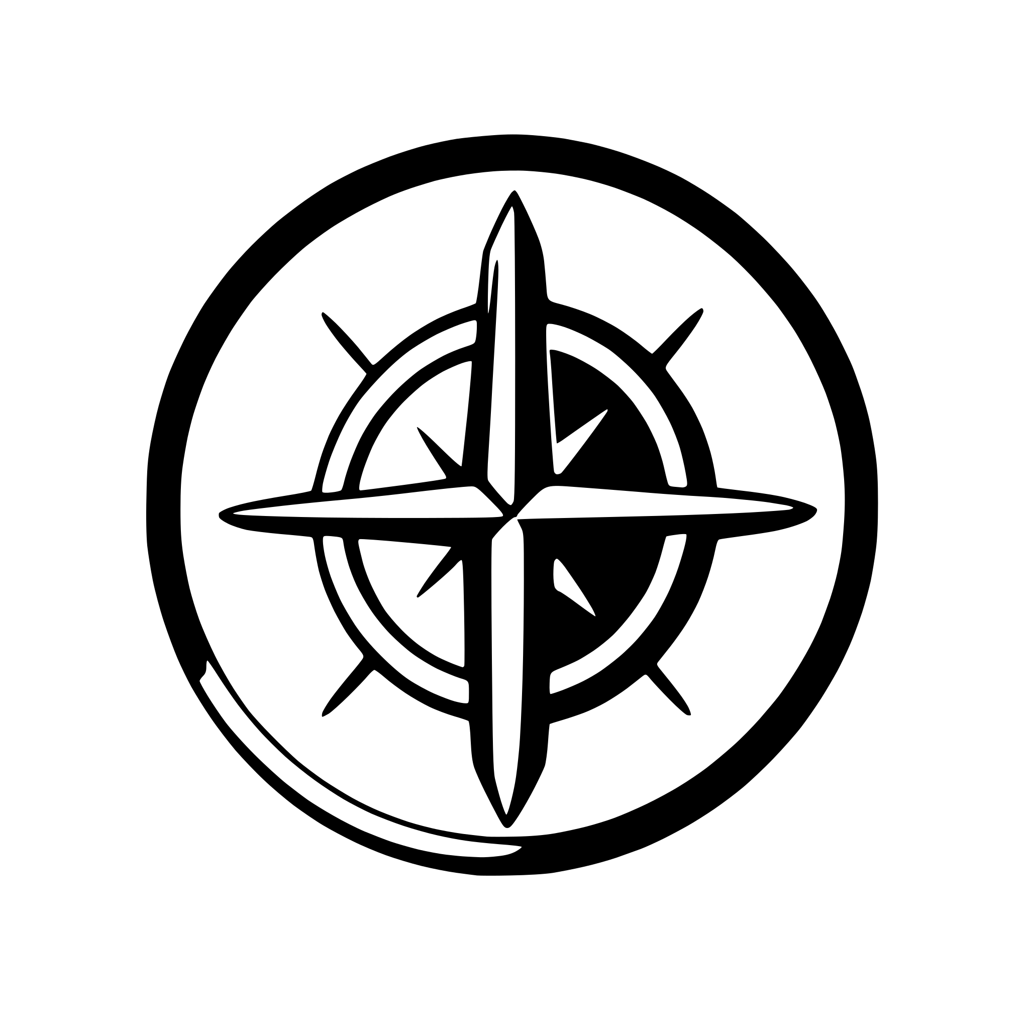 AI-generated SVG of a geometric compass with needle