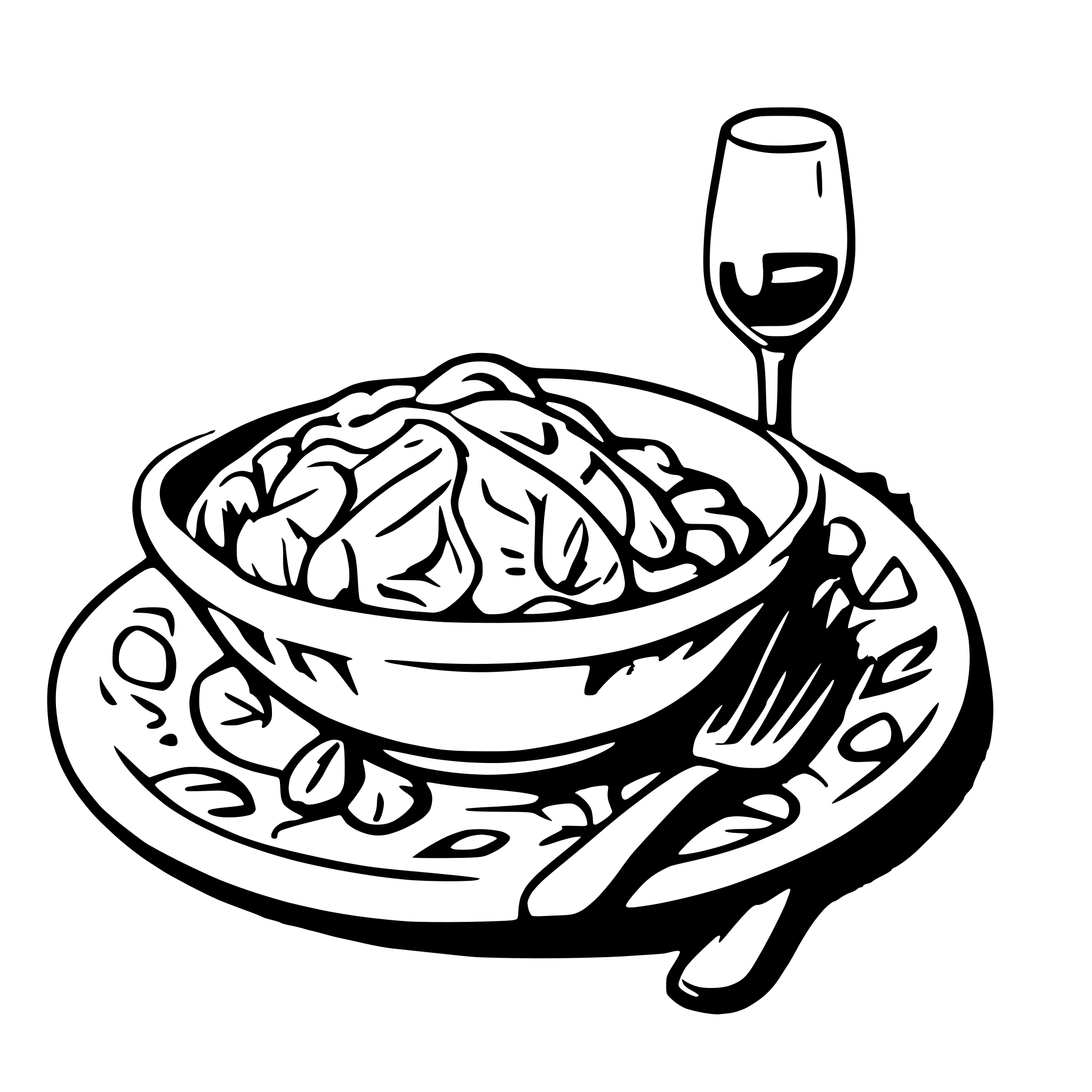 AI-generated SVG of 'last dinner of Leonardo'
