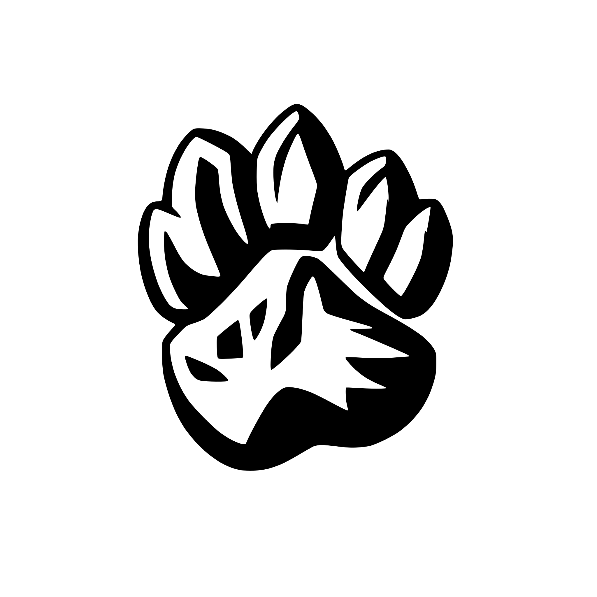 AI-generated SVG of 'a bear paw logo'