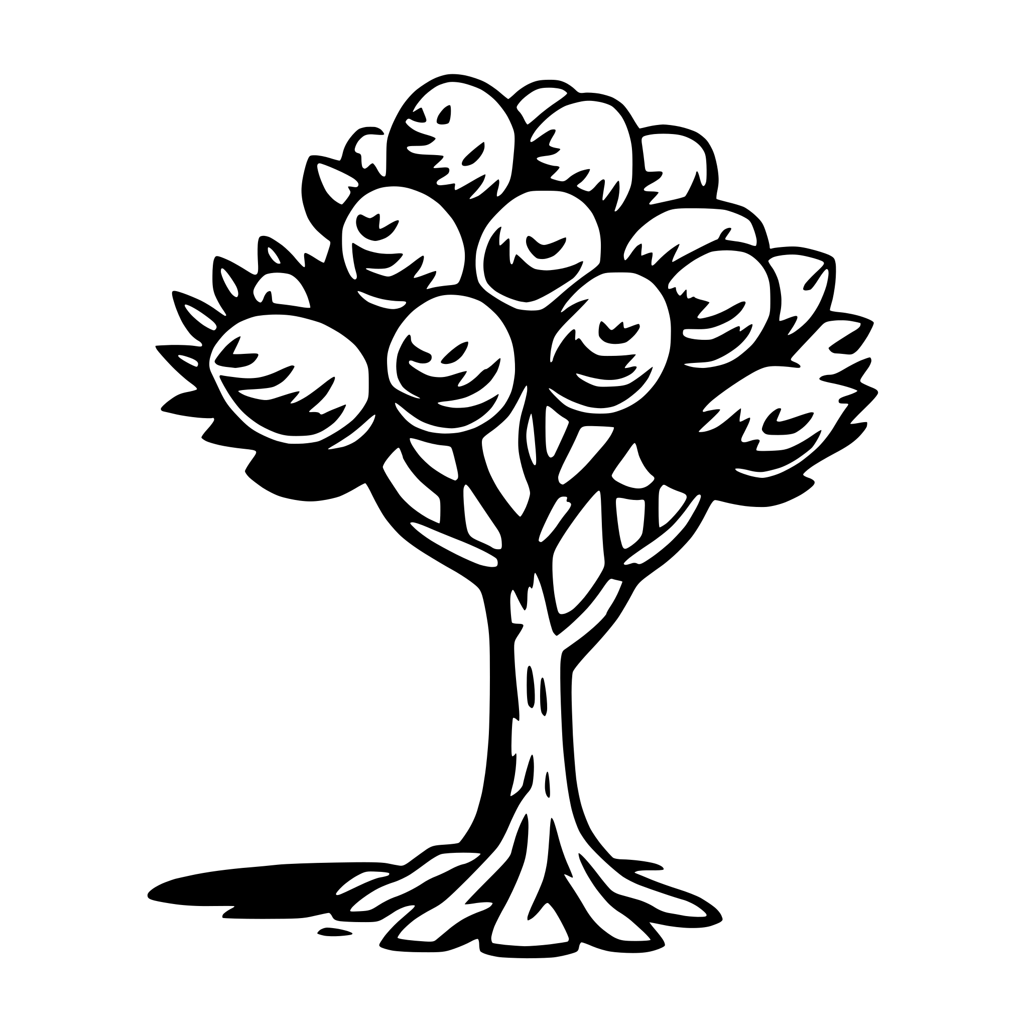AI-generated SVG of a olive tree
