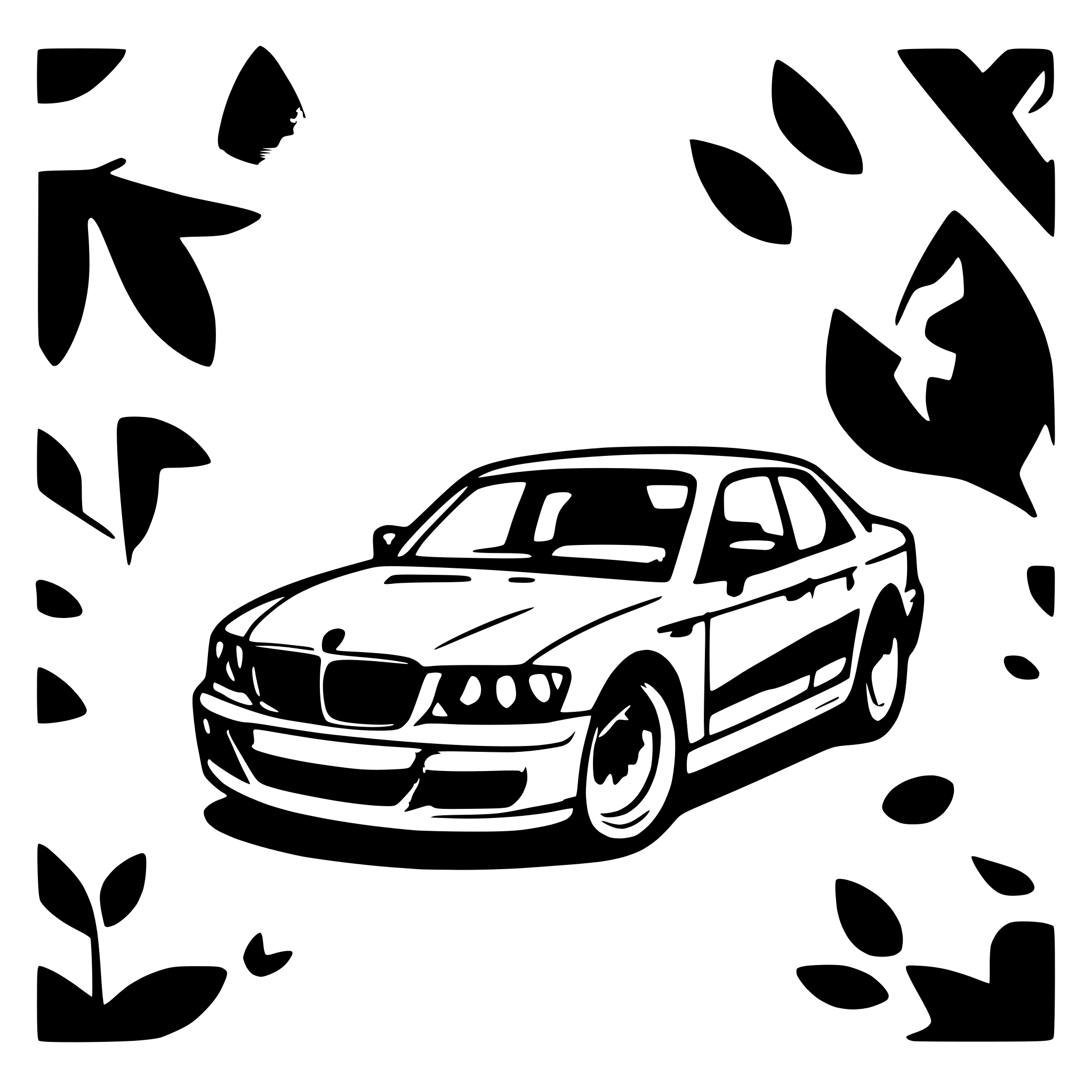 AI-generated SVG of a samochód bmw serii 5. kolorowy