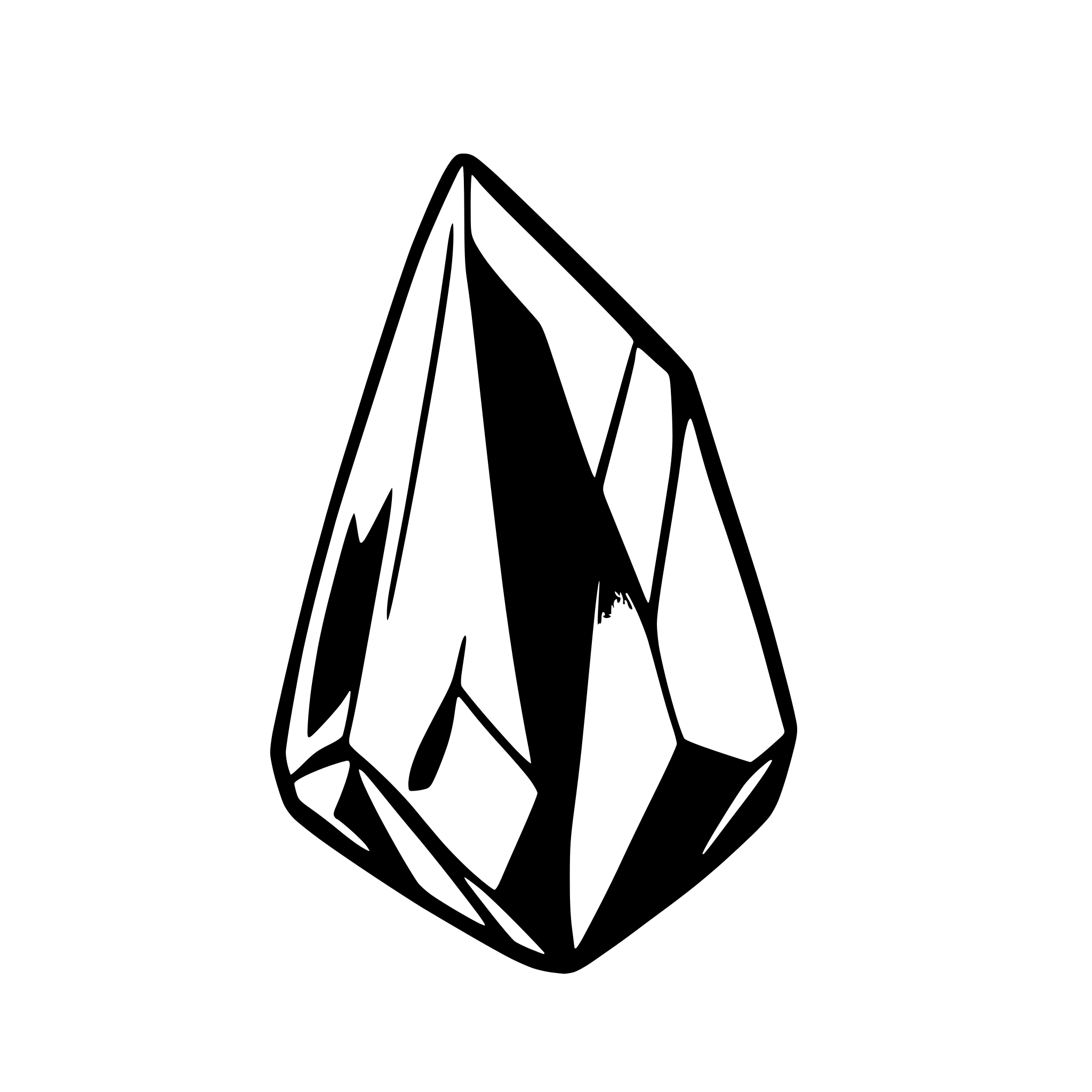 AI-generated SVG of a bronze ore in a shape of precious shard