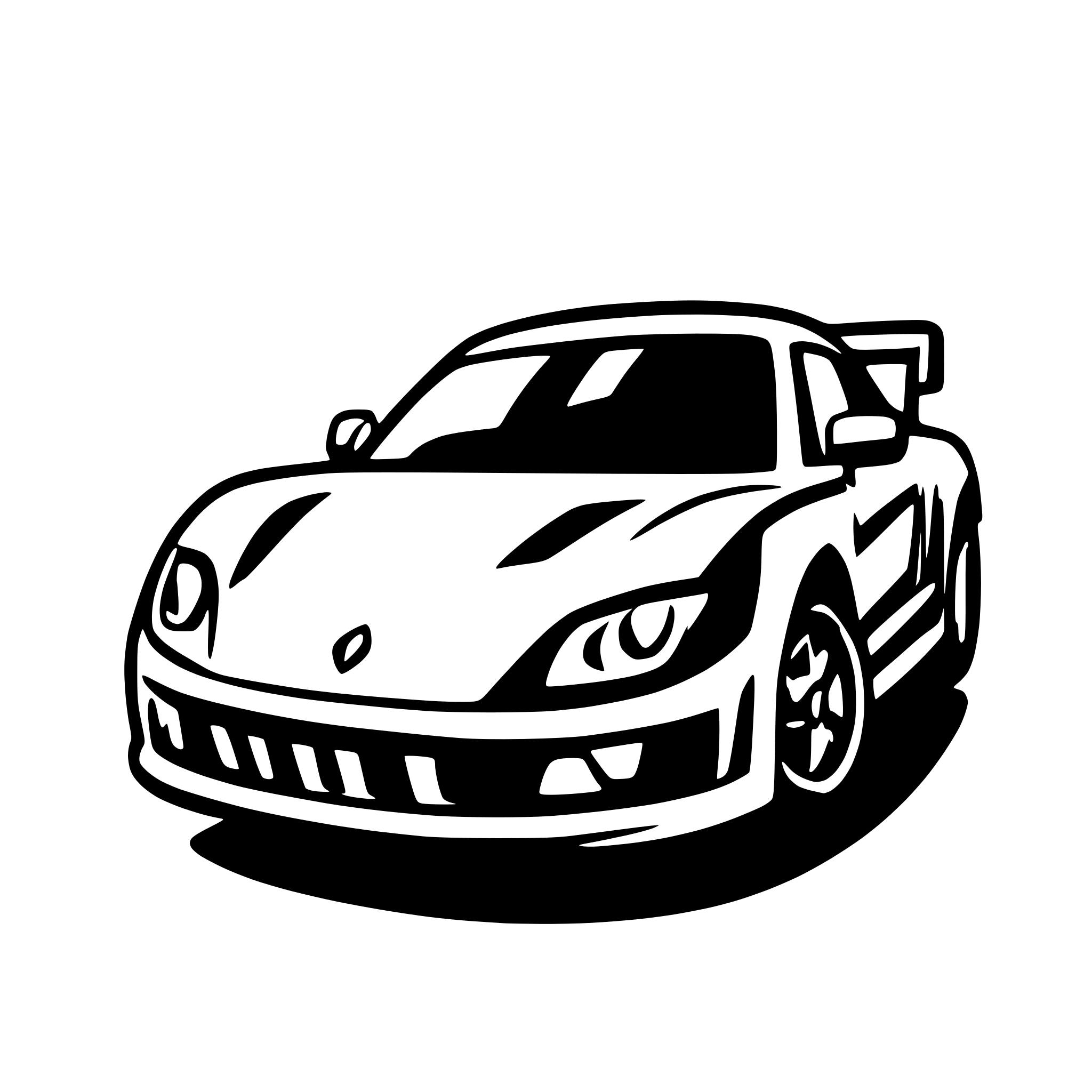 AI-generated SVG of a Sport car + road