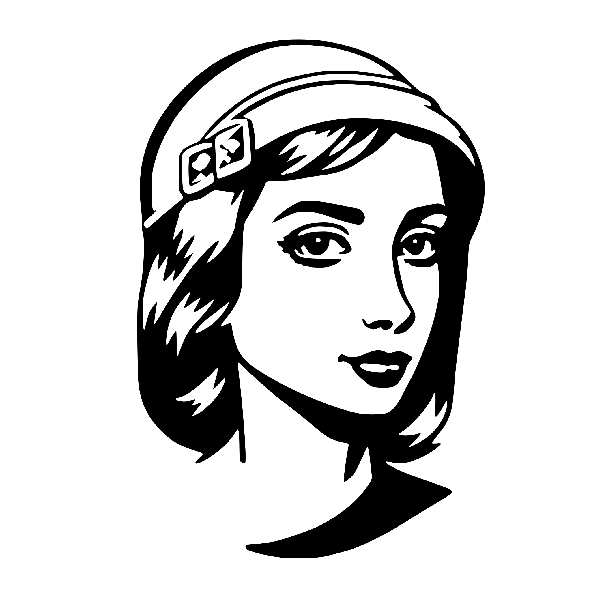 AI-generated SVG of a headband