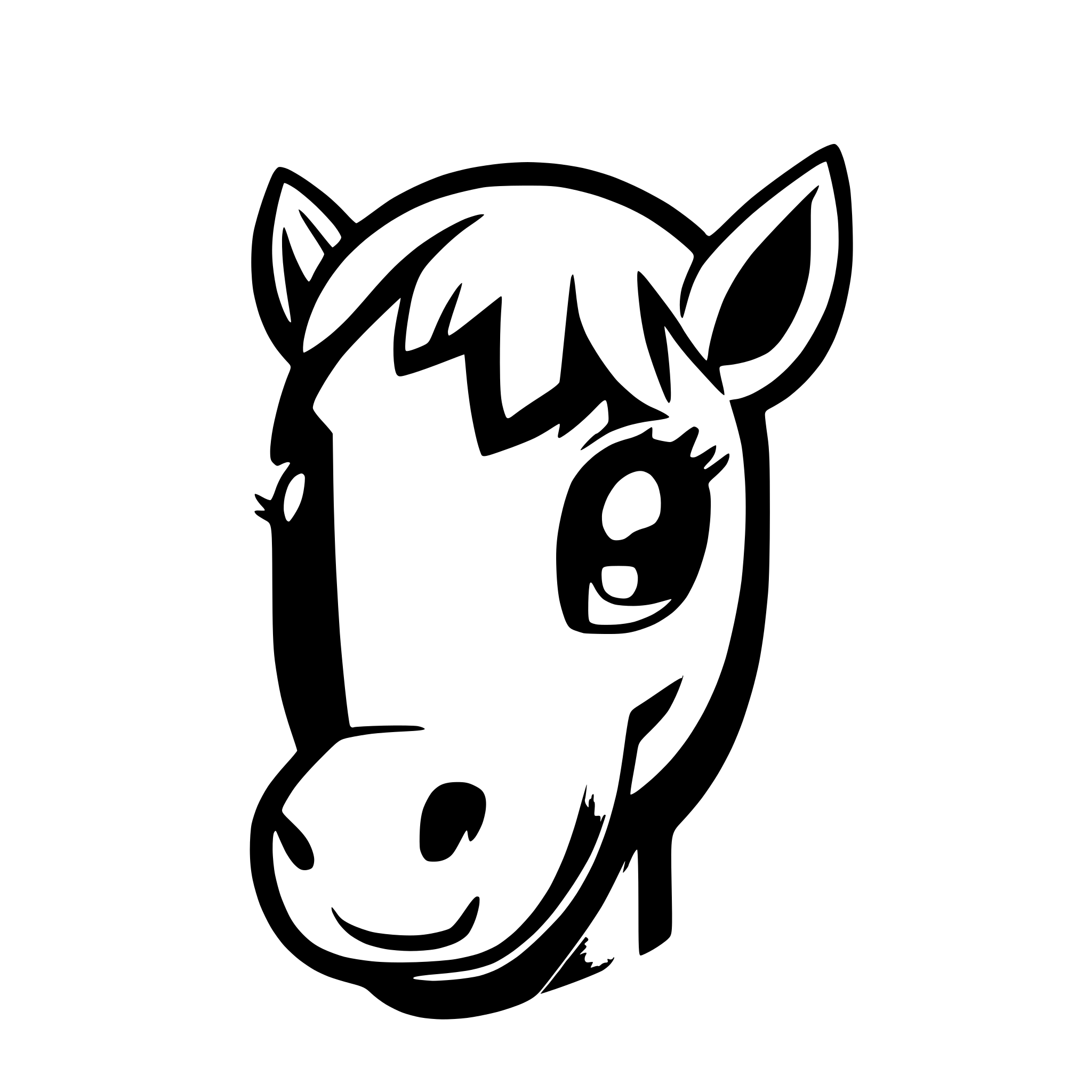 AI-generated SVG of a a horse head