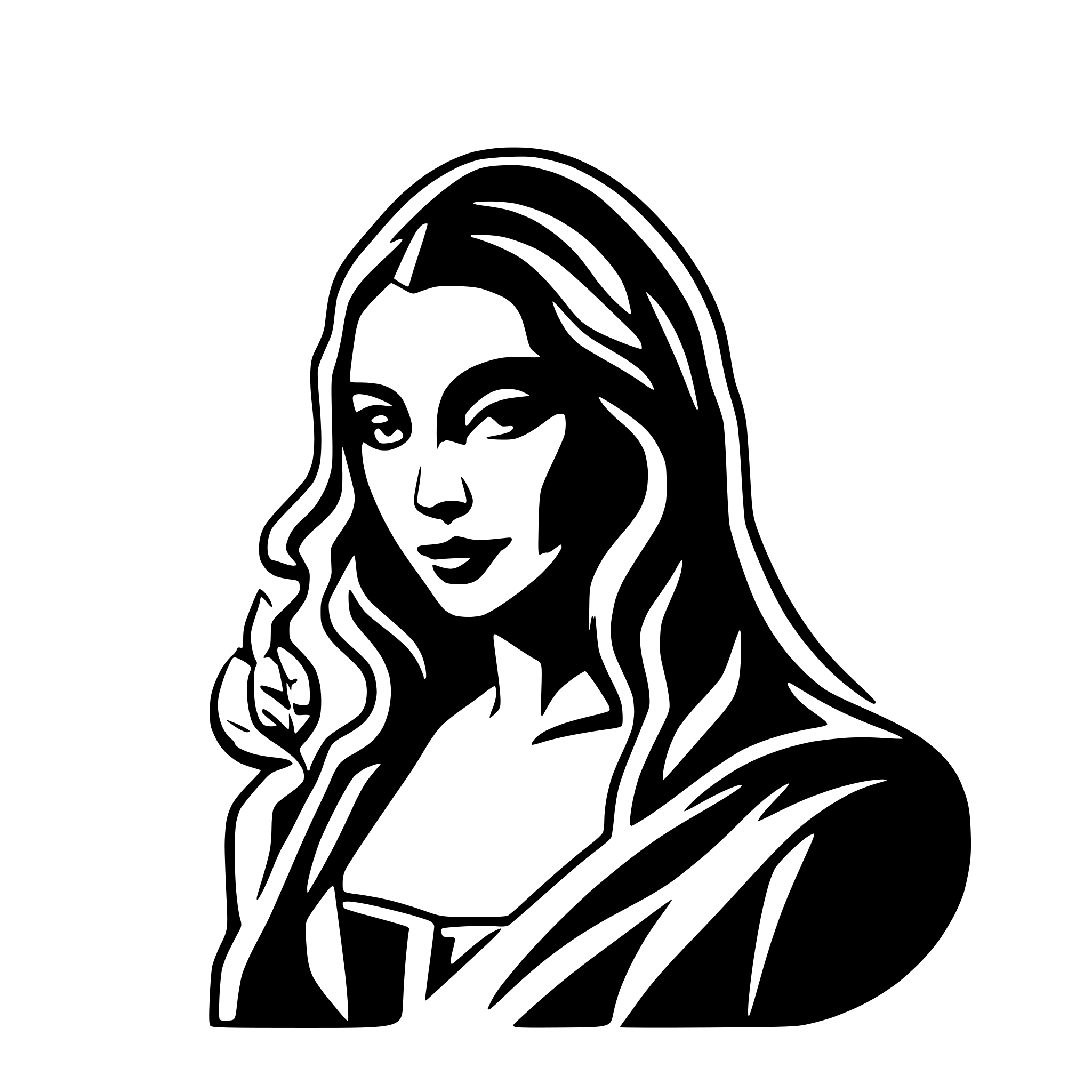AI-generated SVG of a Mona Lisa smoking a blunt