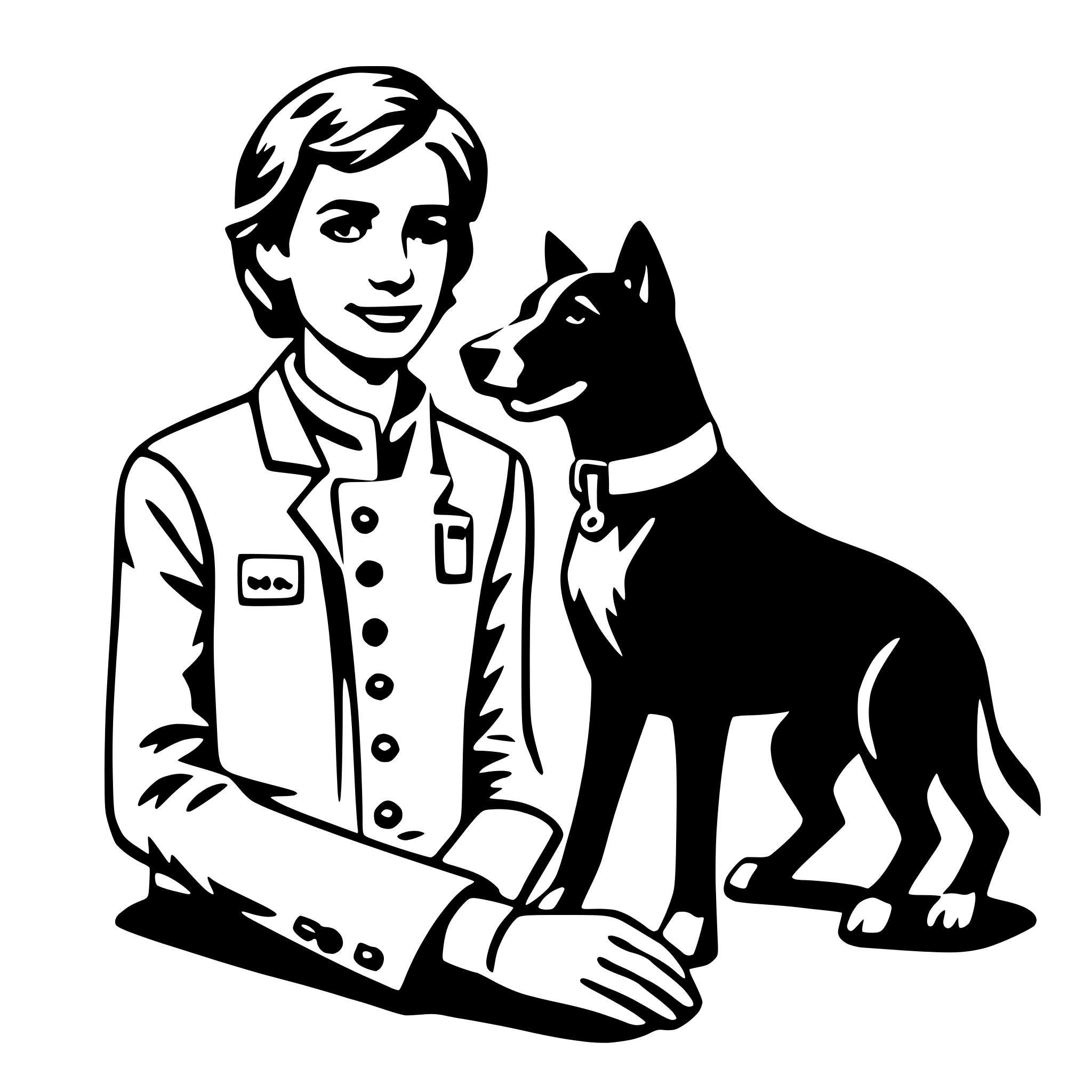 AI-generated SVG of a veterinarian