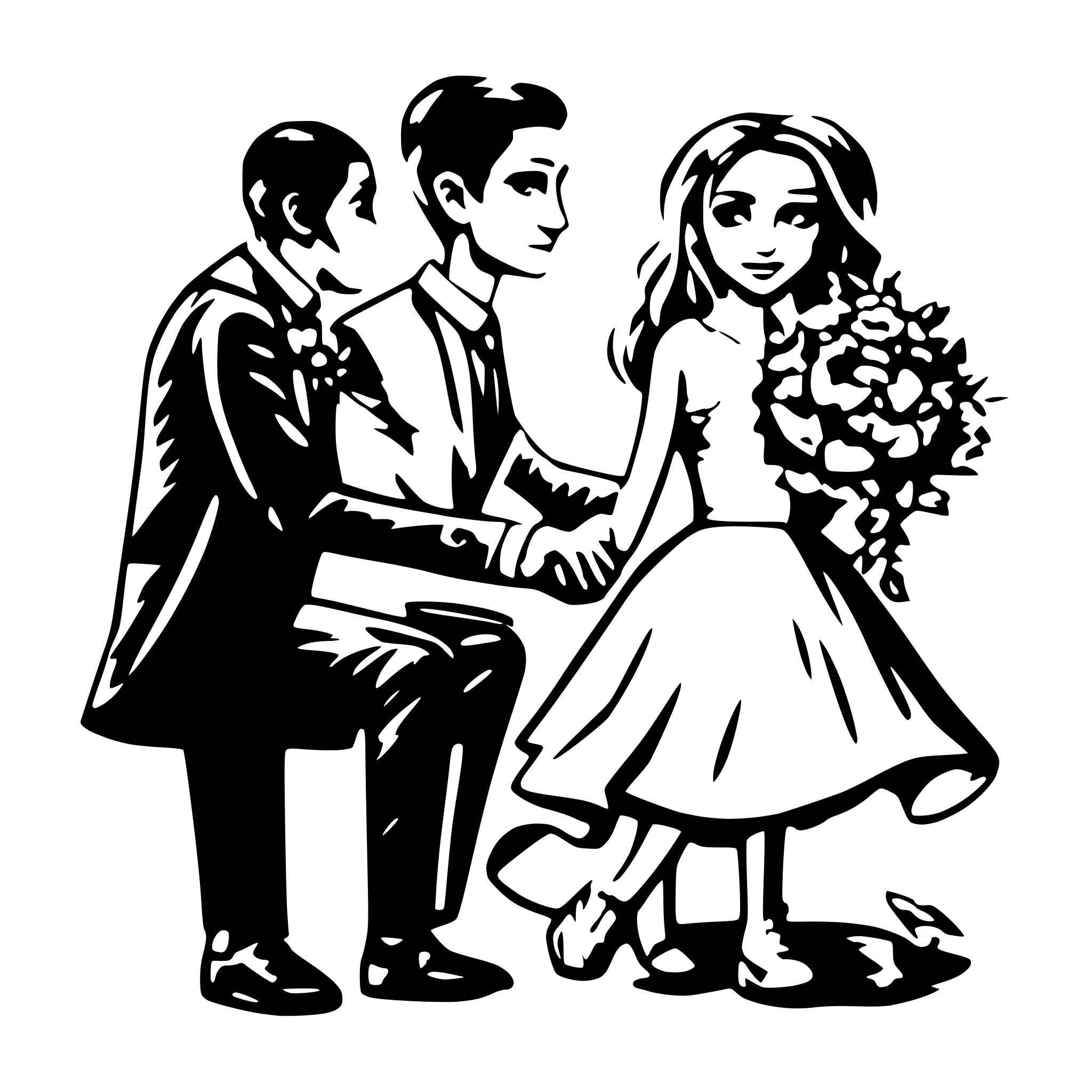 AI-generated SVG of 'Wedding fonts'