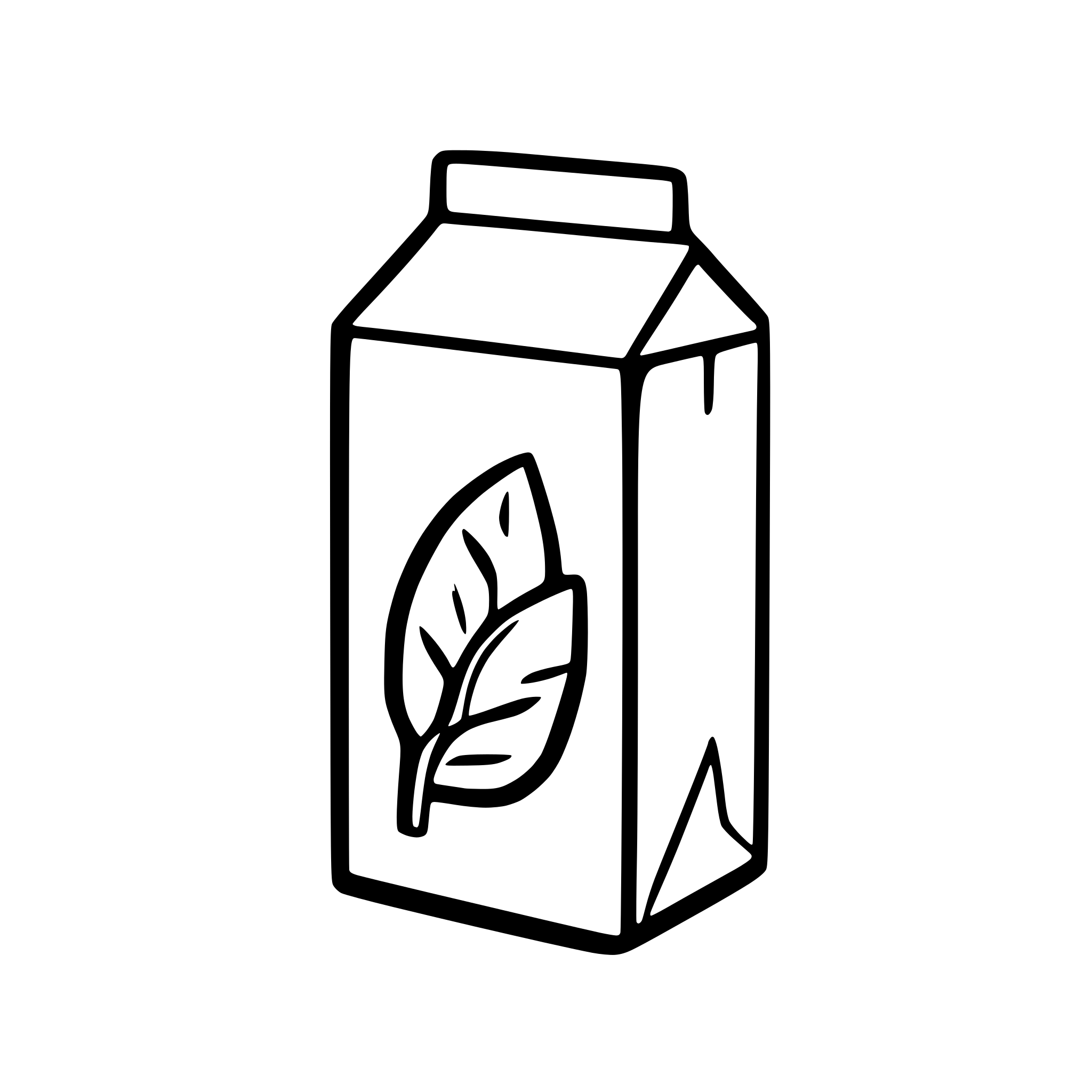 AI-generated SVG of 'almond milk milk carton box'