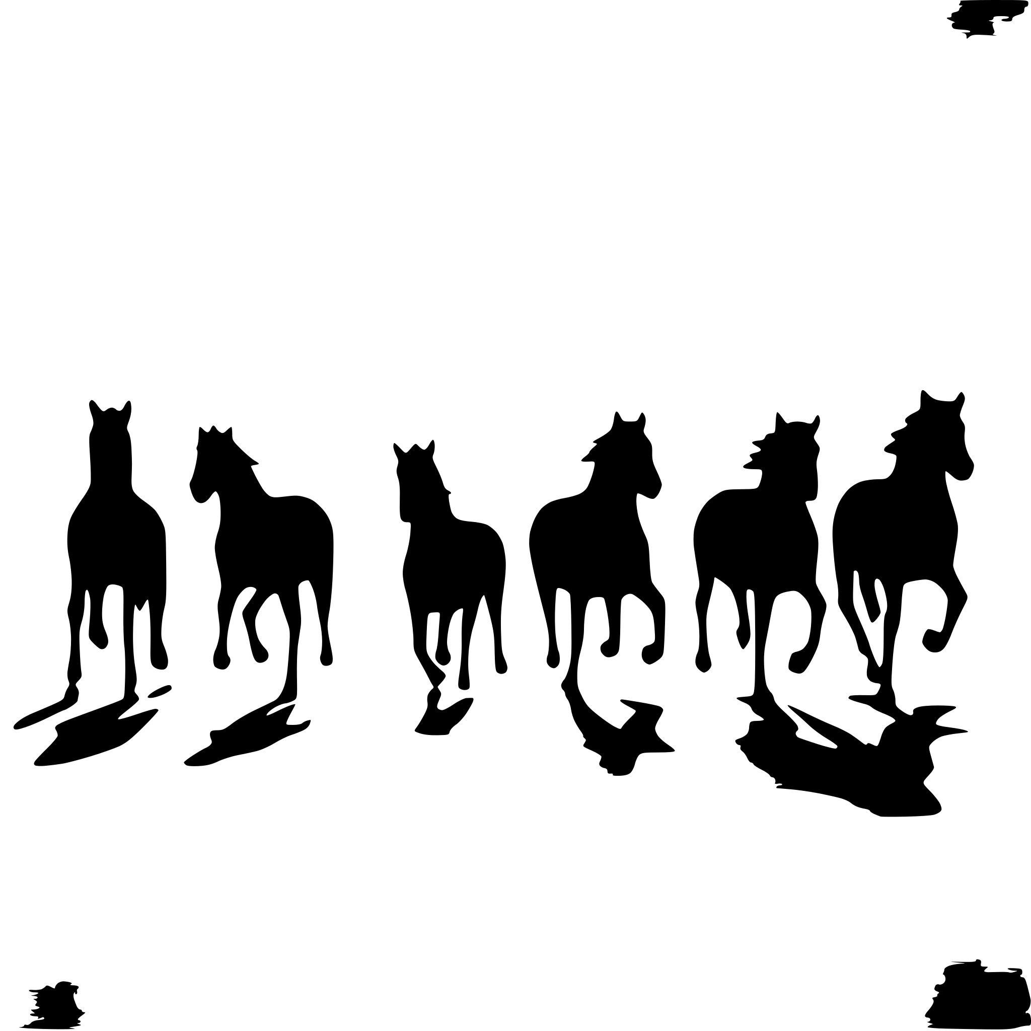 AI-generated SVG of a herd of horses running