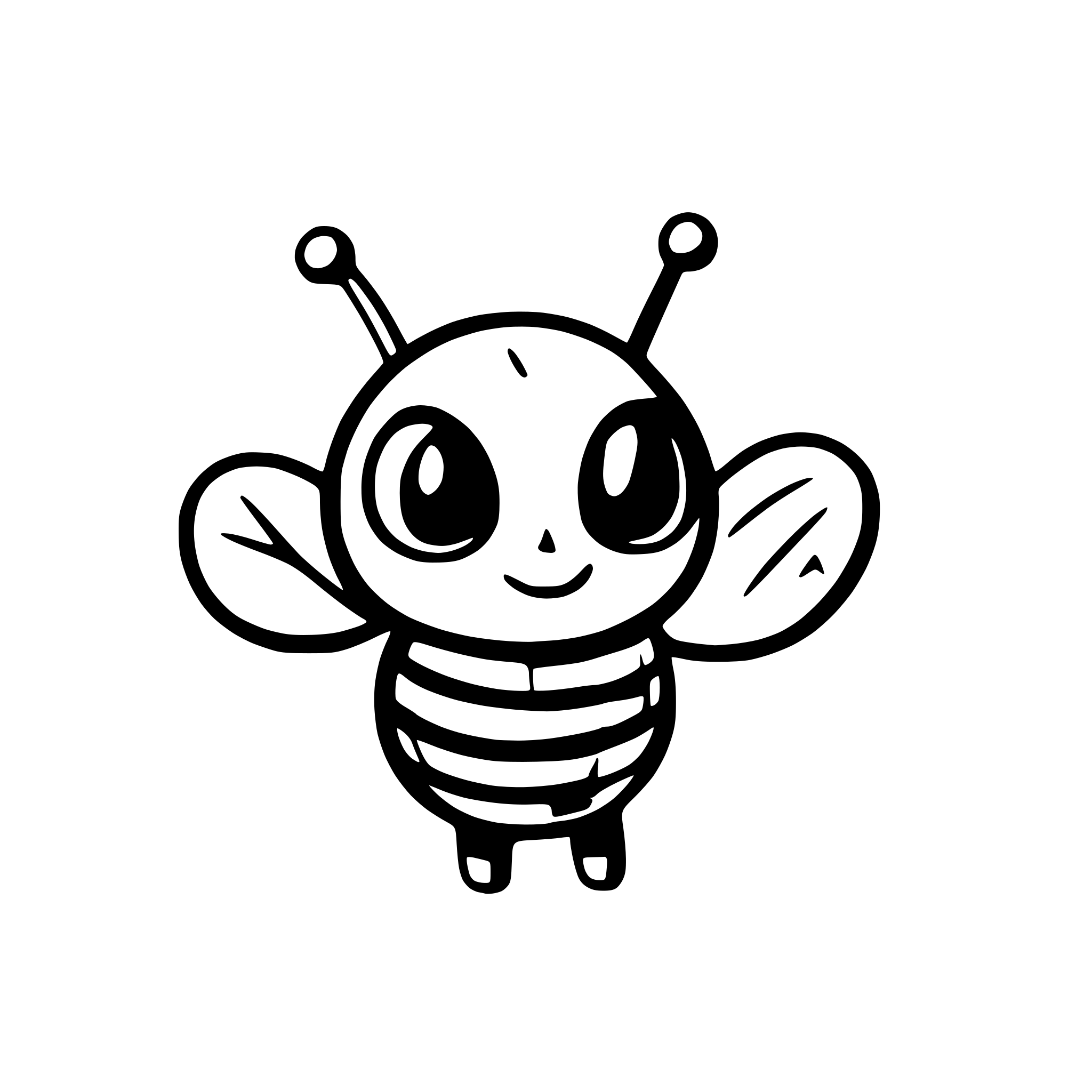 AI-generated SVG of a bee