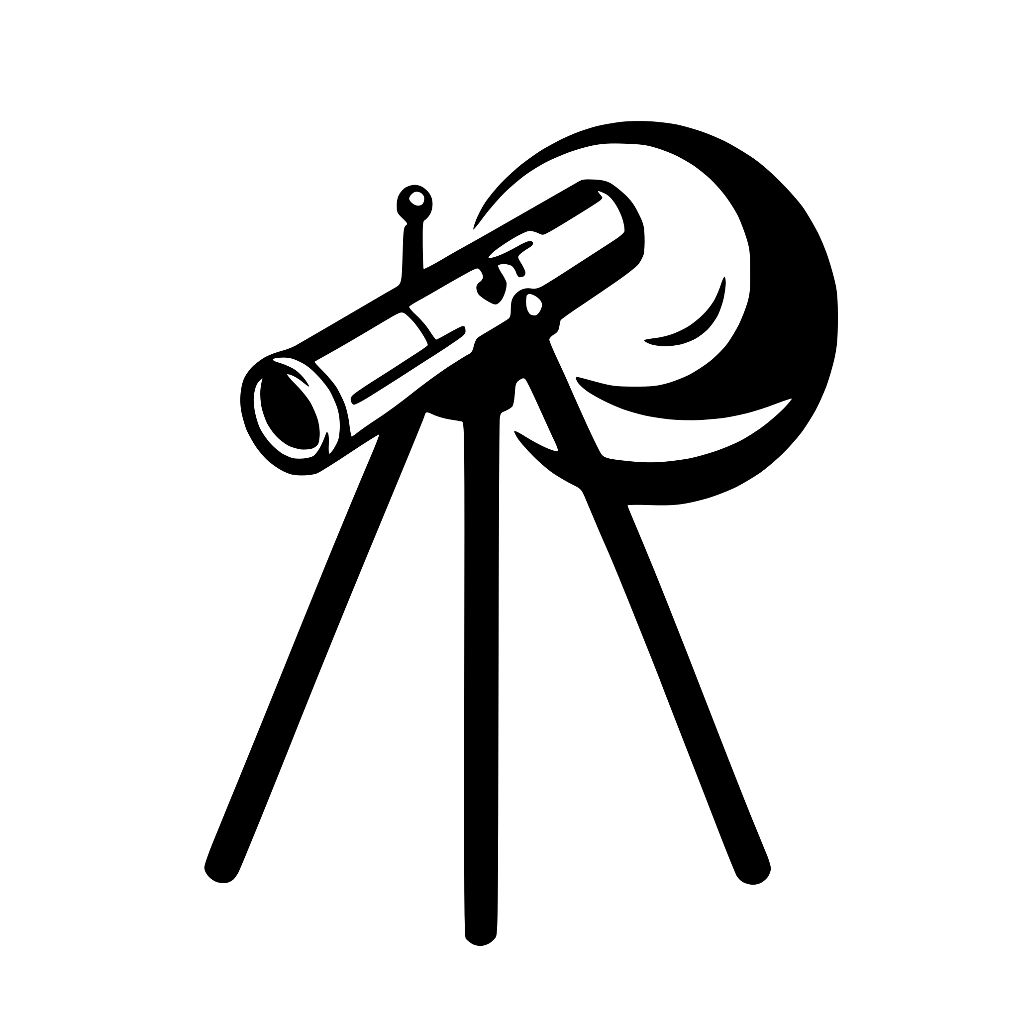 AI-generated SVG of 'telescope observing planets'